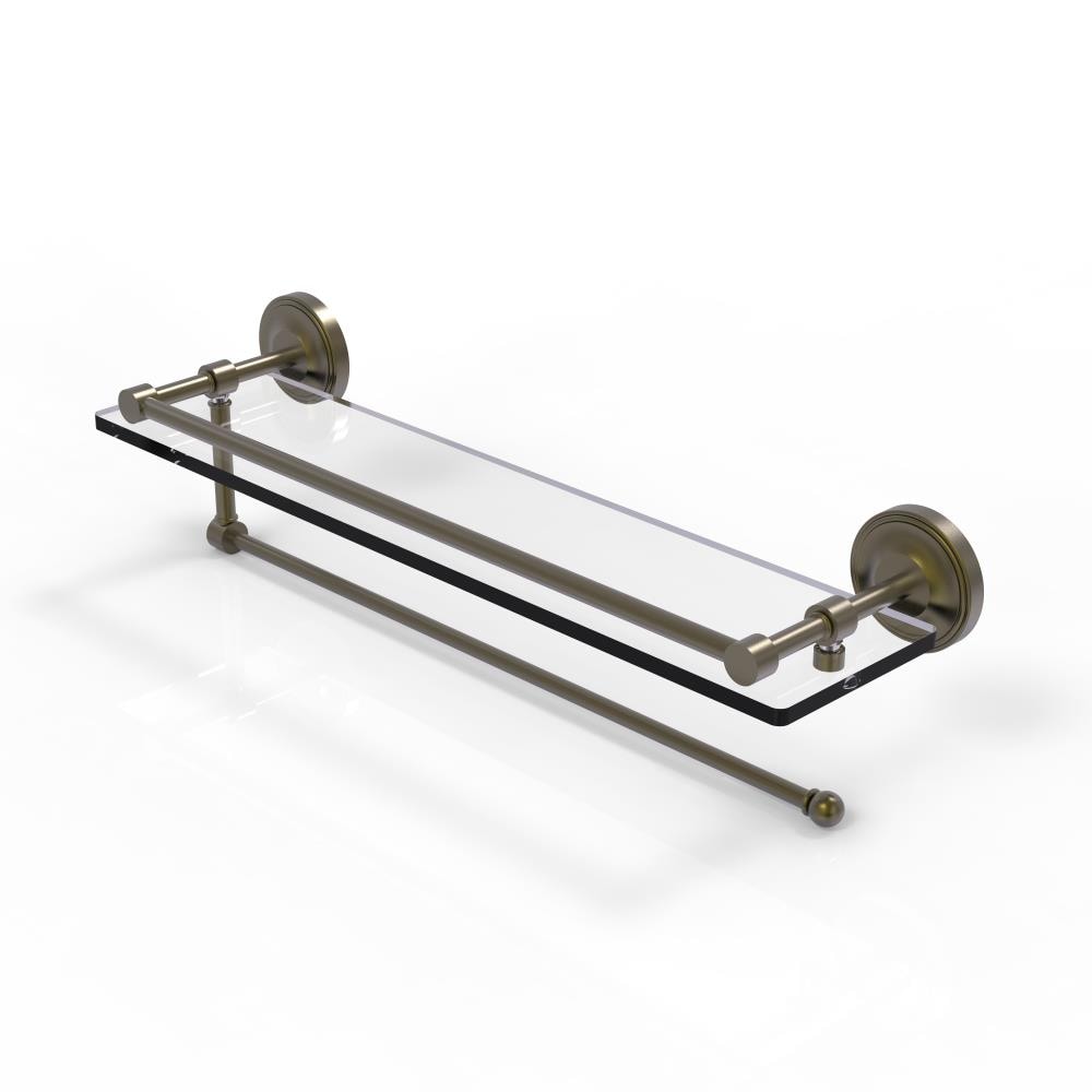 Allied Brass PRBP-1PT/22-GAL-ABR Prestige Regal Antique Brass Wall mount Bathroom Shelf ( 22-in x 5-in x 5-in )