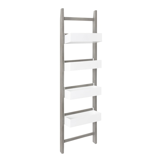 Shelf Ladder Bookcase, 4 Shelf Ladder Bookcase White