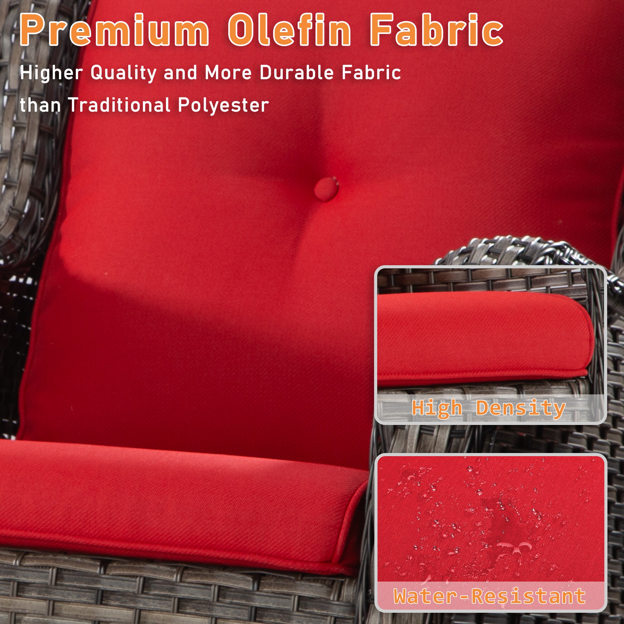 Gardenbee HGL-M81-RED Patio-Chairs - View #4