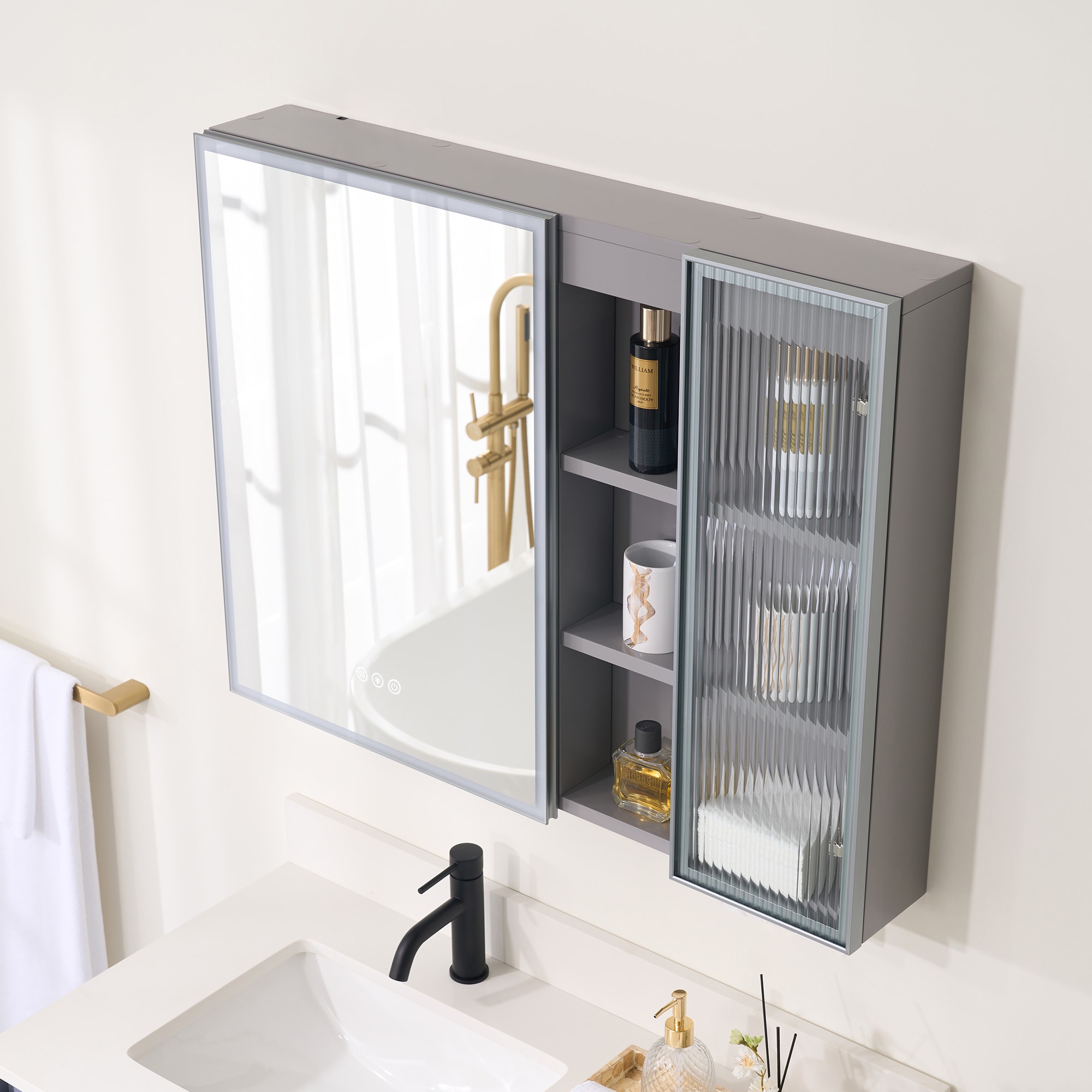 Forclover ALF-FL36GY Bathroom-Medicine-Cabinets - View #10