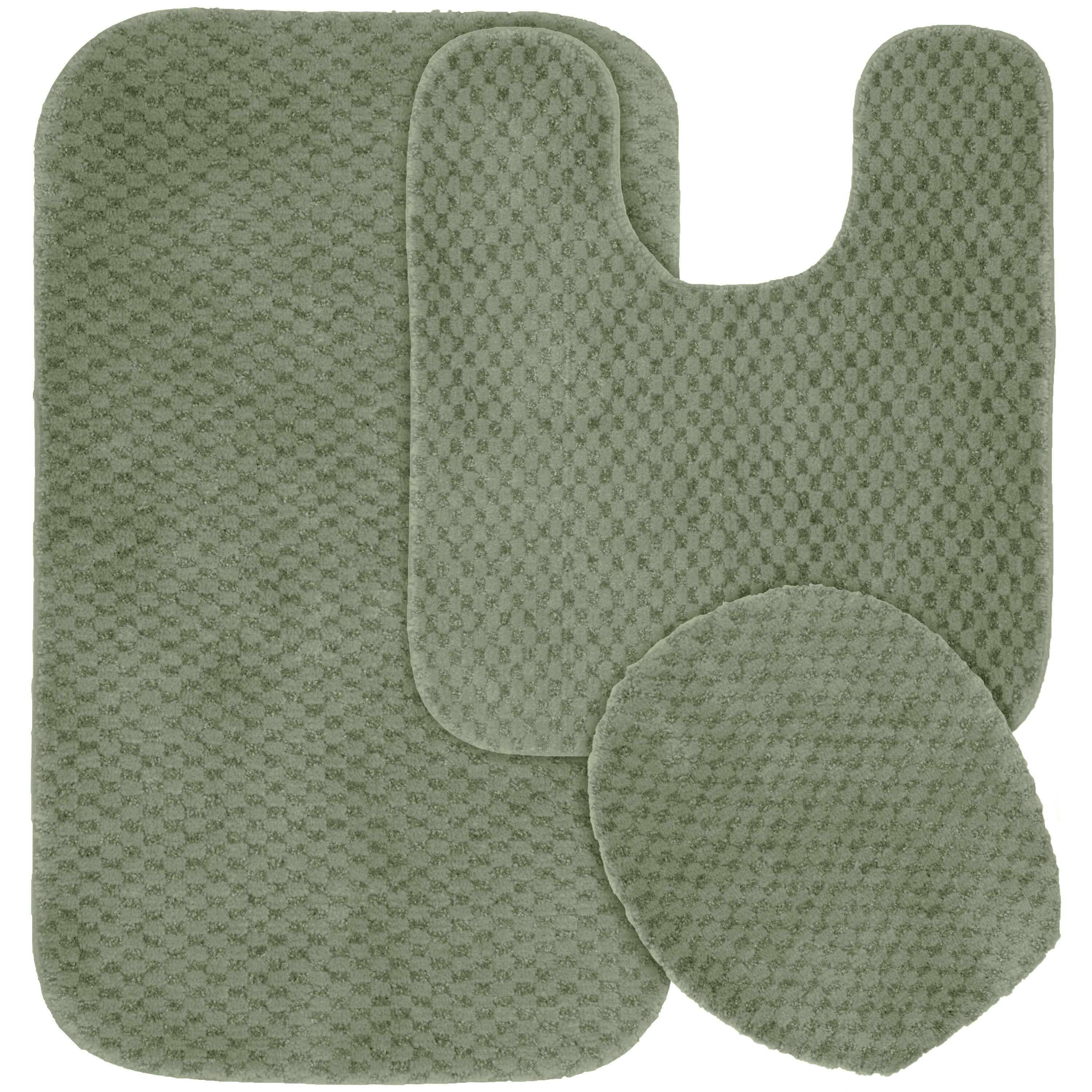 Garland Rug BA070W3P02I8 Cabernet 21-in x 34-in Deep Fern Nylon Bath Mat Set