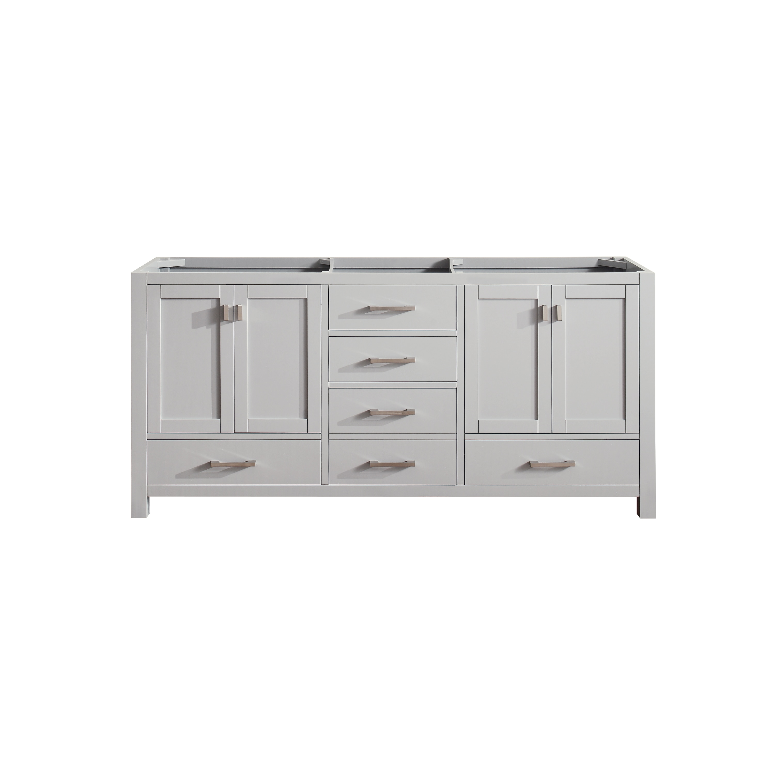 Avanity MODERO-V72-CG Modero 72-in Chilled Gray Bathroom Vanity Base Cabinet without Top