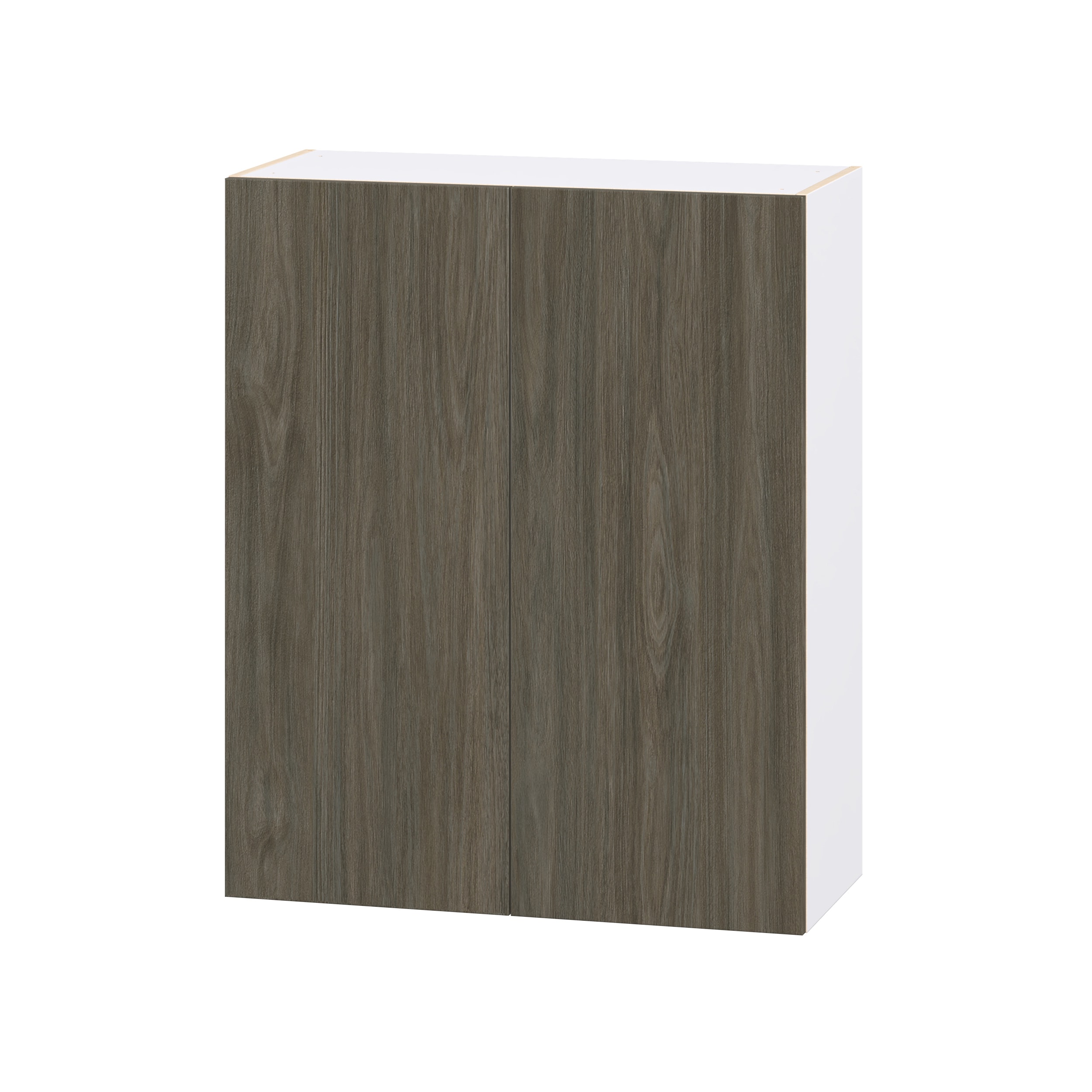 Hugo&Borg - Savane 33-in W x 40-in H x 14.75-in D Brunt Walnut Laminate Wall Fully Assembled Cabi...