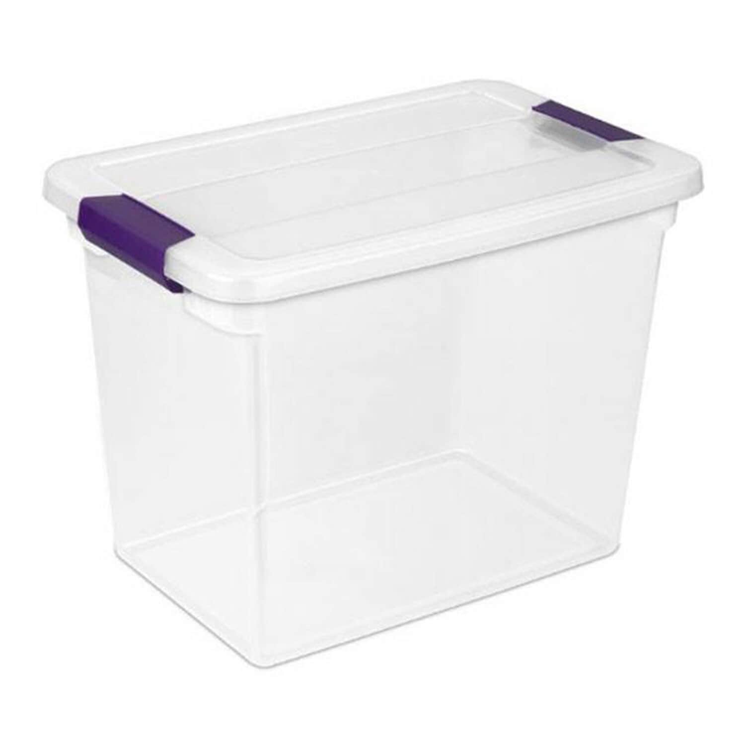 Sterilite Corporation 12-Pack Medium 6.75-Gallons (60-Quart) Clear Rolling  Underbed Tote with Latching Lid in the Plastic Storage Containers  department at