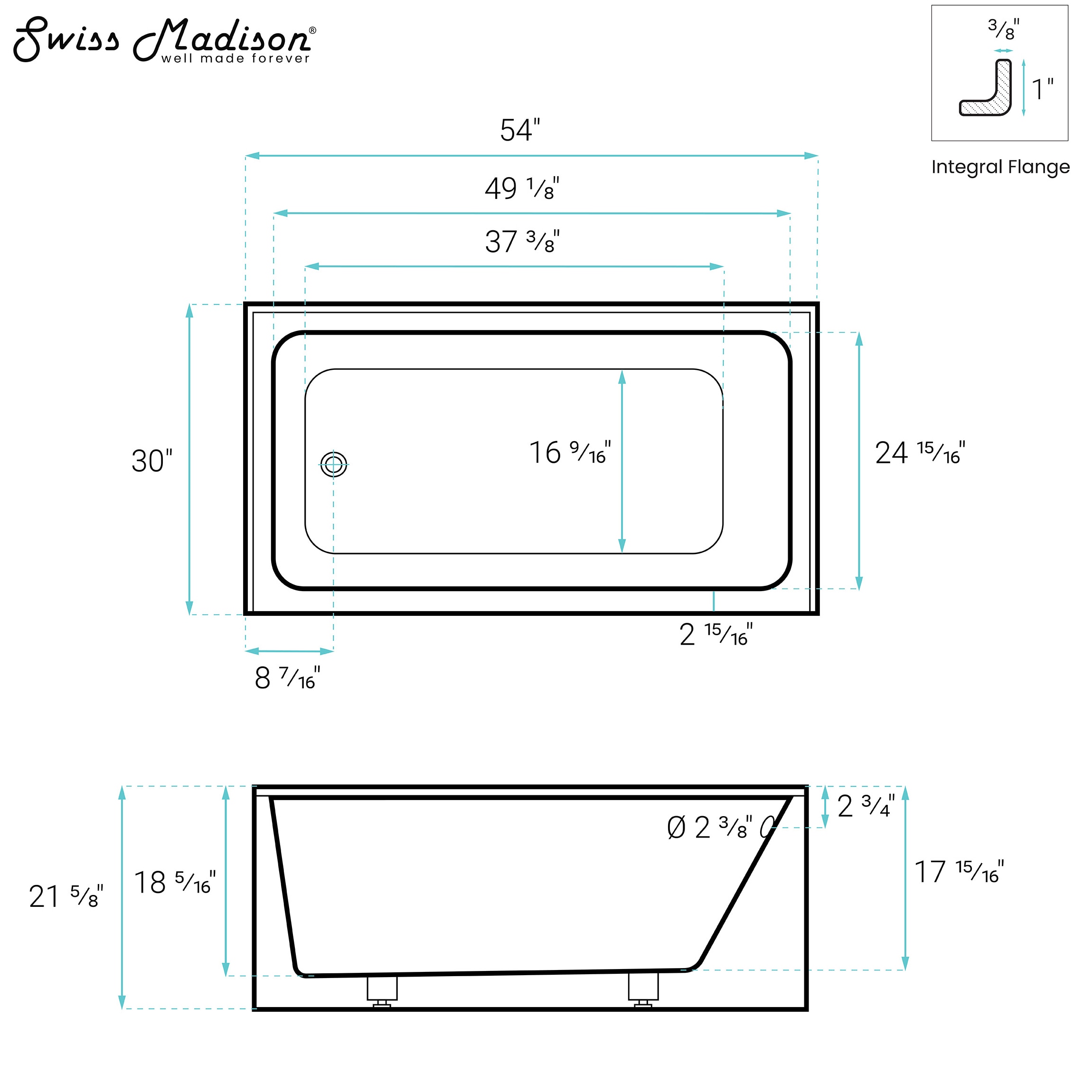 Swiss Madison SM-25-ABLAU39WH bathtubs - View #8