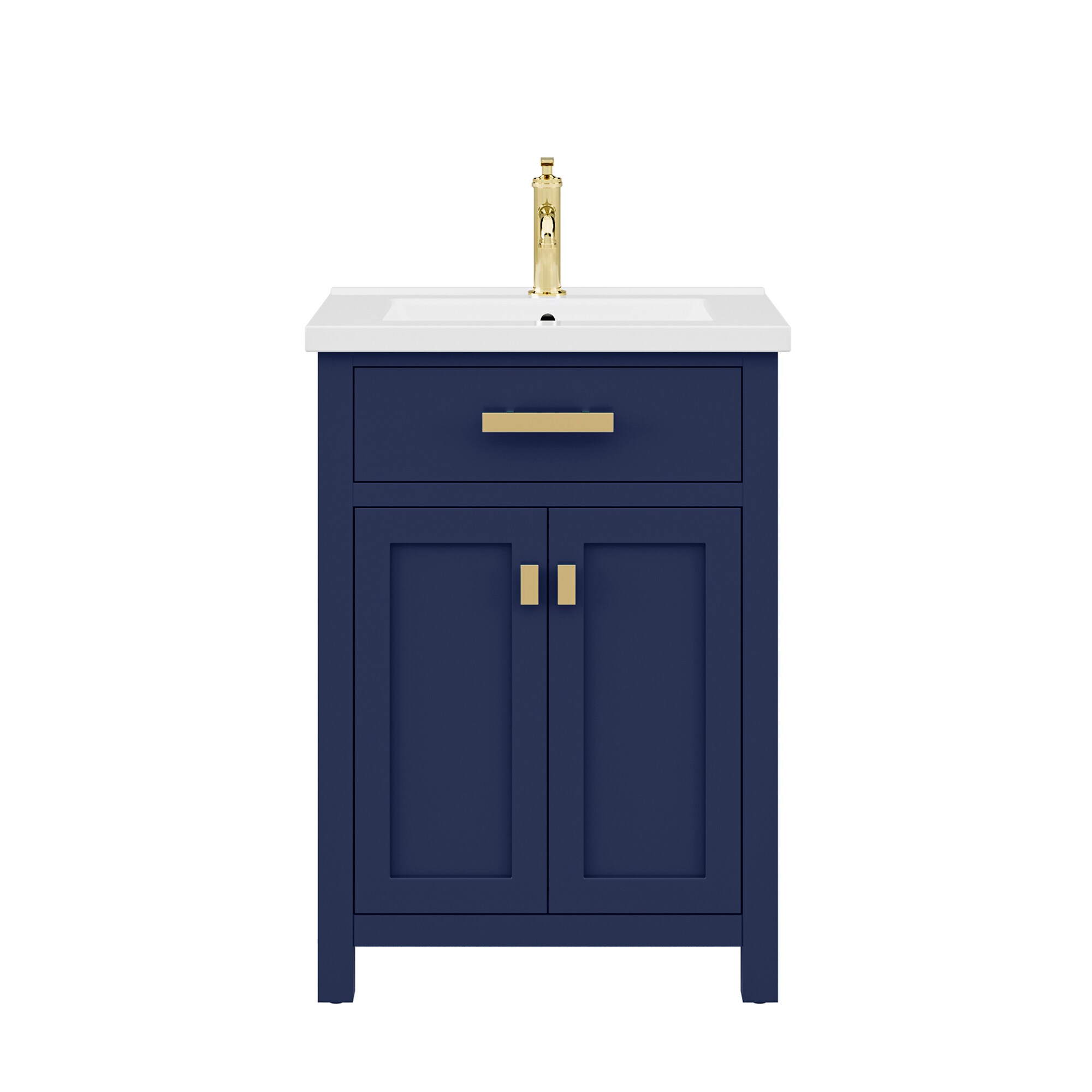 Water Creation Myra 24-in Monarch Blue Undermount Single Sink Bathroom Vanity with White Ceramic Top in the Bathroom Vanities with Tops department at Lowes.com