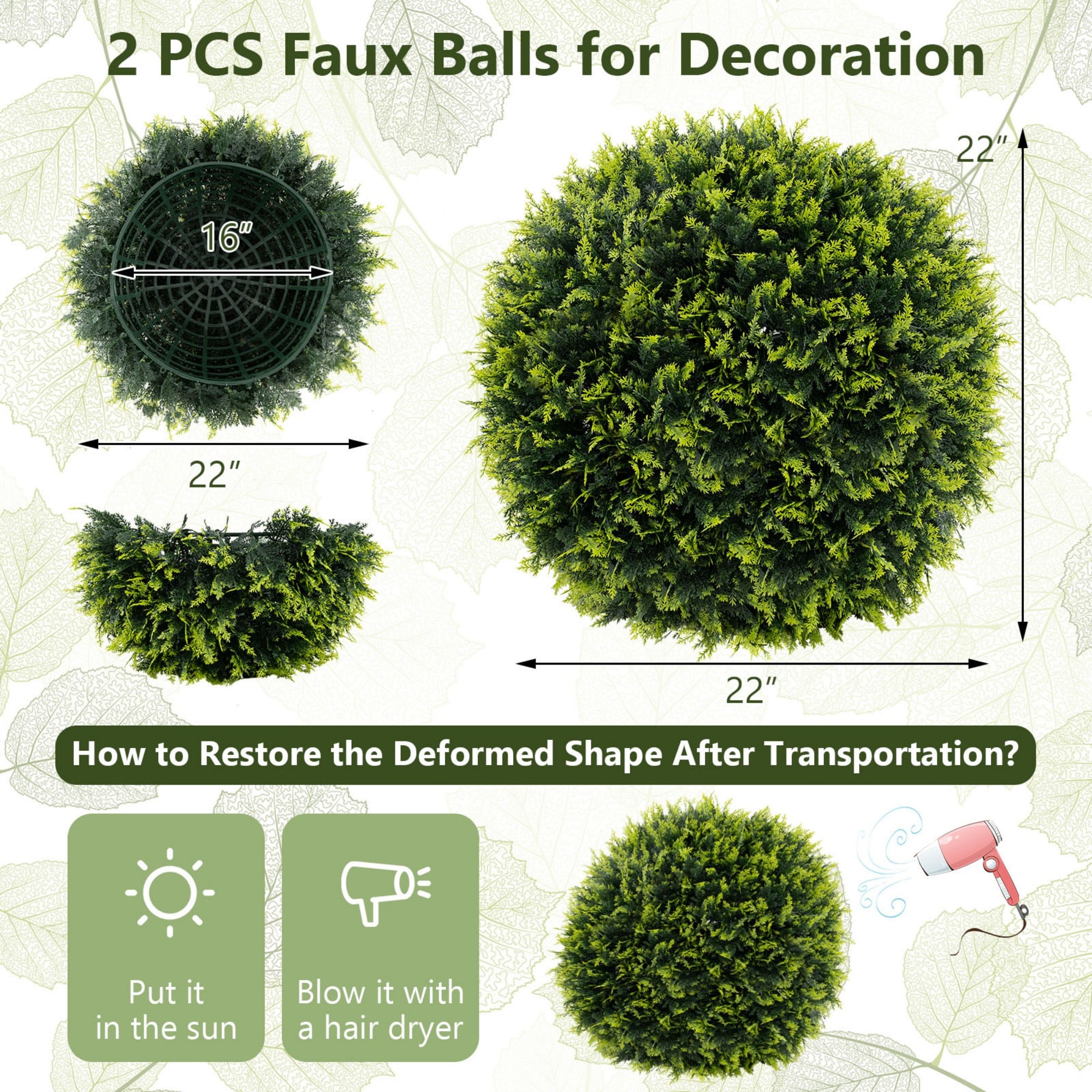 Poinic CWZH10292-M Artificial-Plants-Trees - View #2