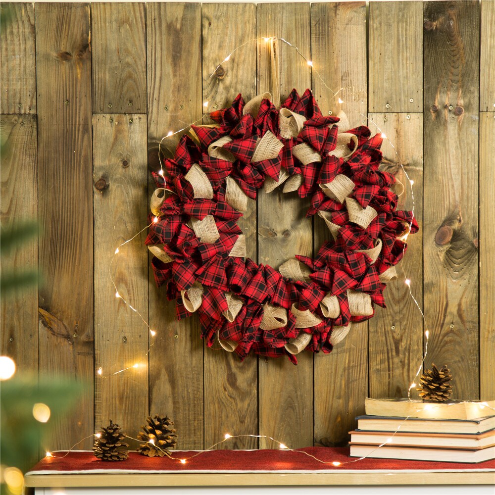 Glitzhome GH1115004250 Artificial-Christmas-Wreaths - View #3