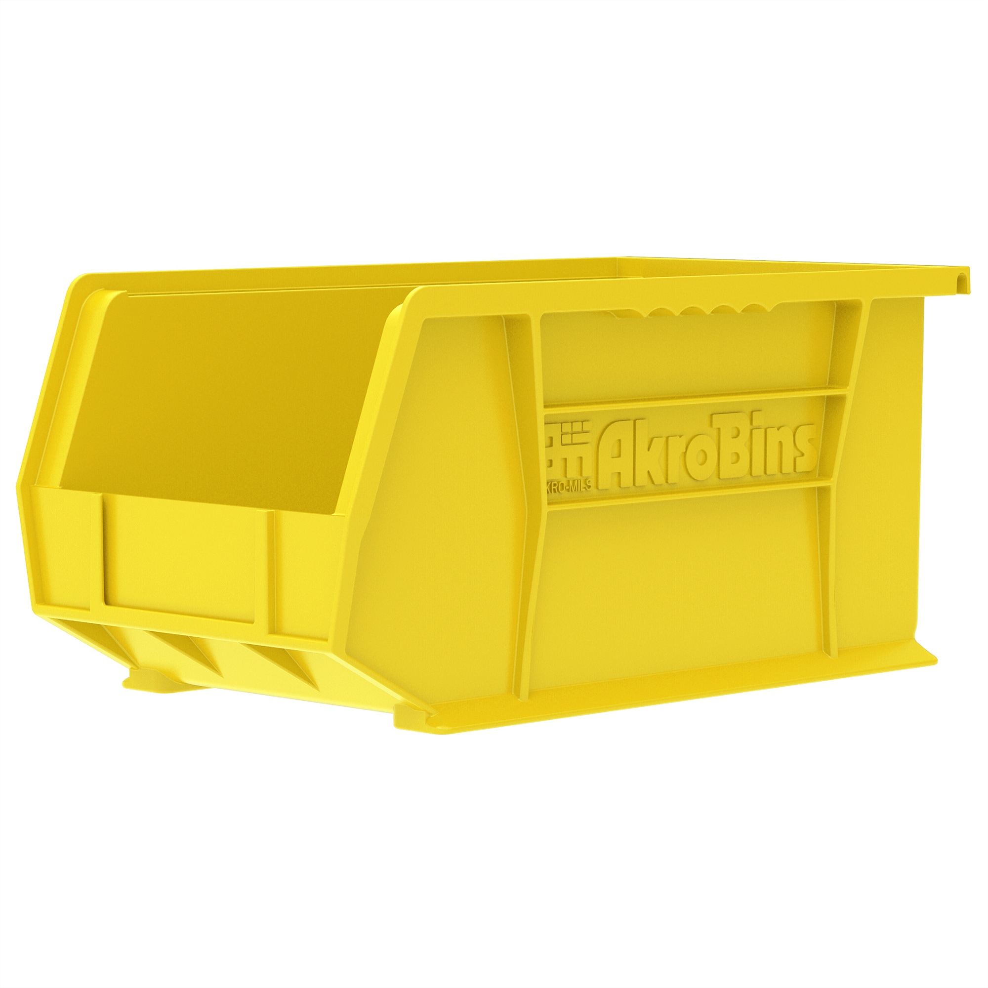 Akro-Mils  12 Pack AkroBins Plastic Storage Bins Space-Saving Organizers Yellow
