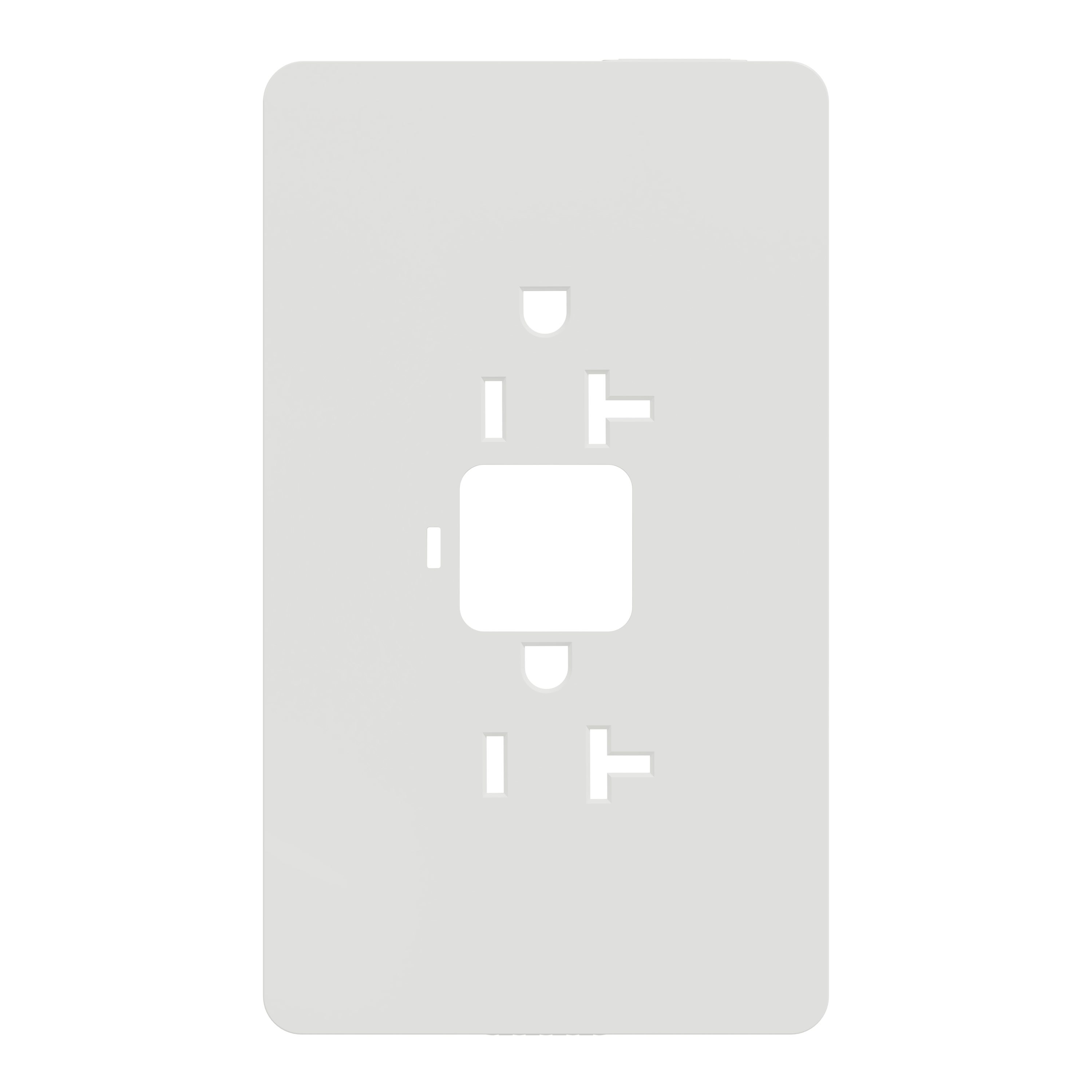 Square D SQWVS51201WH XD Series 1 -Gang Standard Size White Polycarbonate Indoor Screwless Cover plate Wall Plate