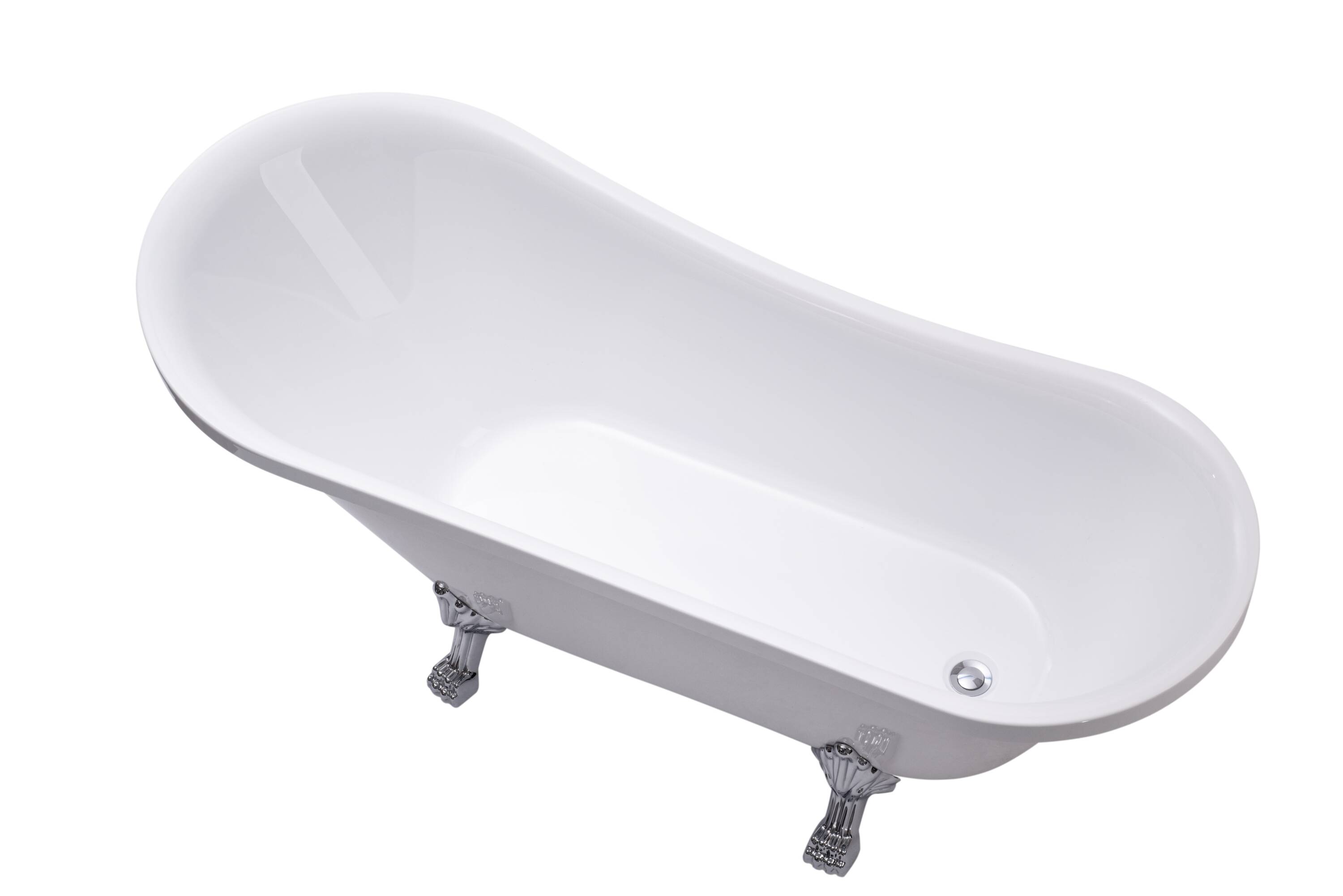 Pantin 69" White Acrylic Clawfoot Freestanding Bathtub