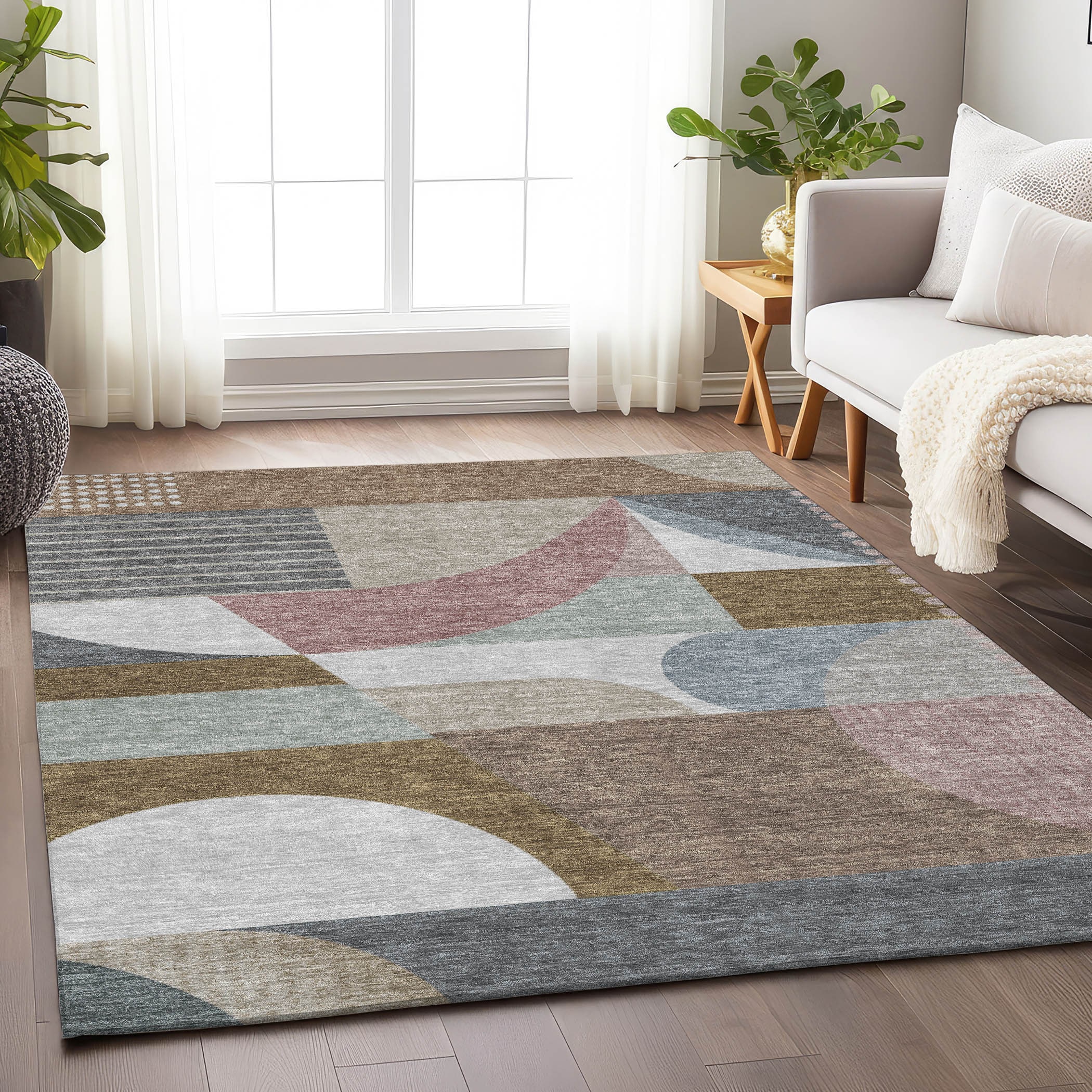 Addison Rugs ACN1667MO3X5 Chantille ACN1667MO 3 x 5 (ft) Loomed Mocha Rectangular Indoor/Outdoor Machine washable Pet Friendly Area rug