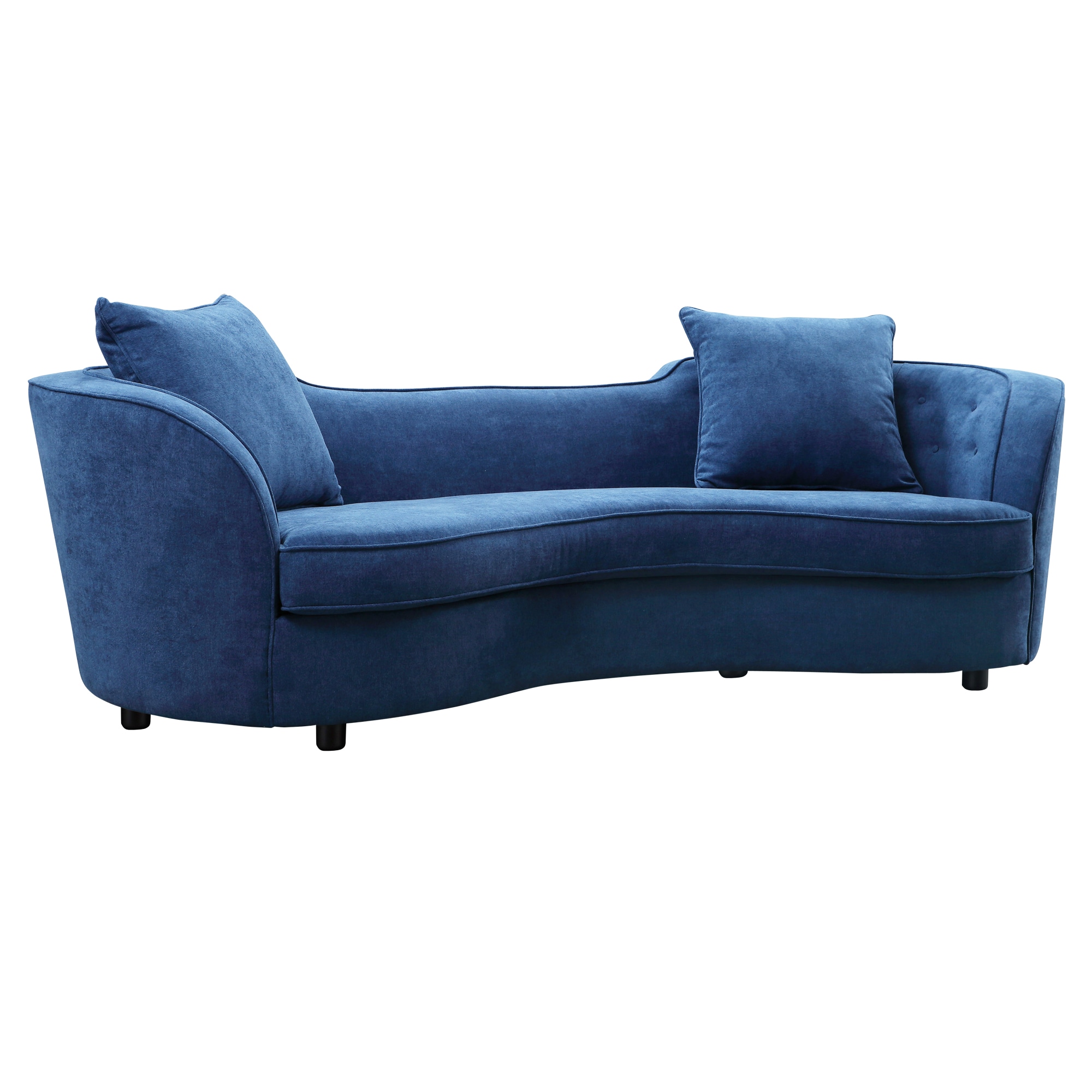 Armen Living LCPA3BLUE Palisade 98-in Modern Blue Polyester/Blend 3-seater Sofa