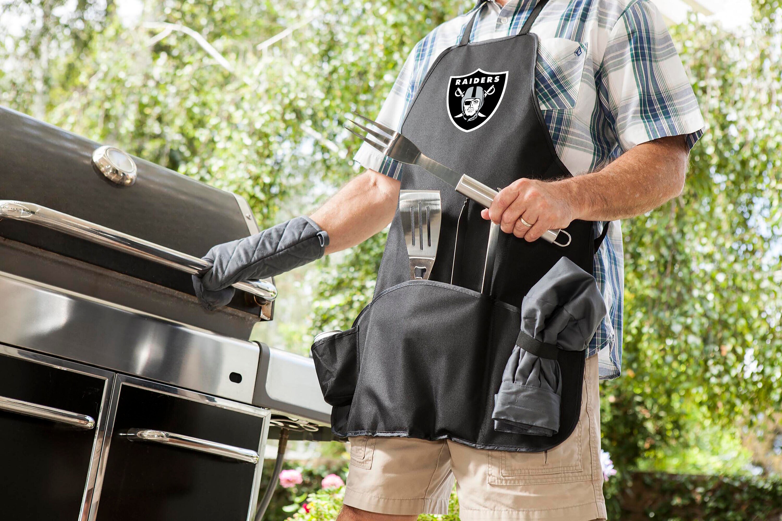 NFL Las Vegas Raiders Barbeque Apron Oven Mitt Pot Holder 