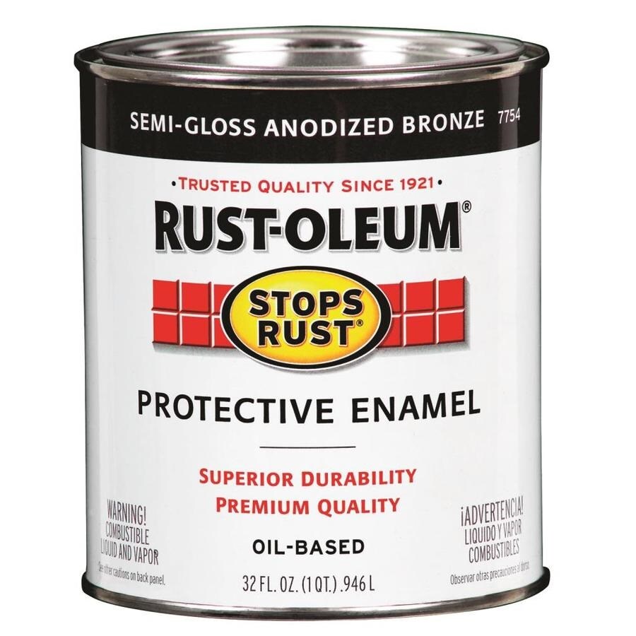 Rust-Oleum 7754502 Stops Rust Gloss Anodized Bronze/Gloss Interior/Exterior Oil-based Industrial Enamel Paint ( 1-quart )