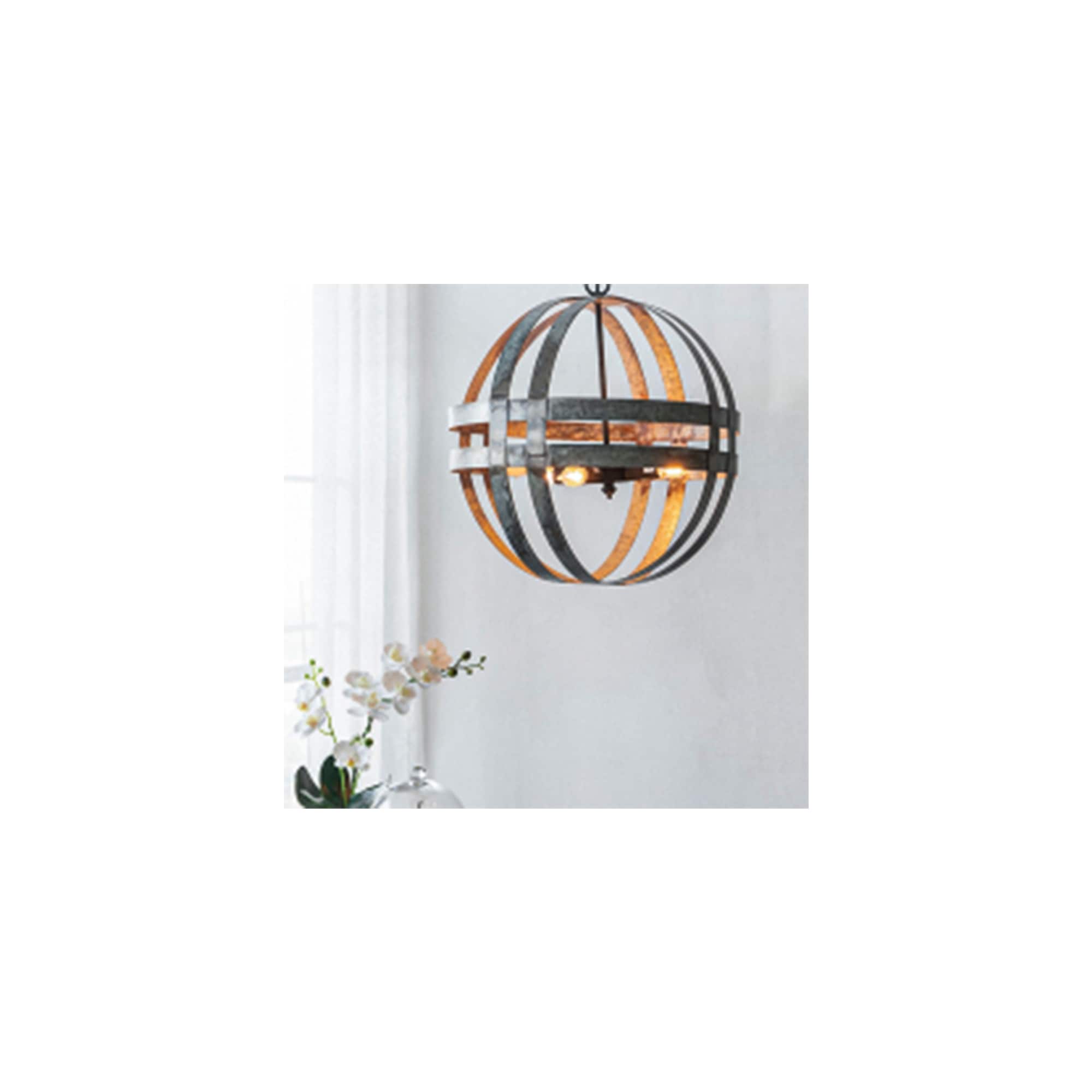 LOVMOR SF-Y-W2078138929 4 Light Galvanized Chandelier Hanging Light Fixture with Adjustable Chain for Kitchen Dining Room Foyer Entryway Bulb Not Included