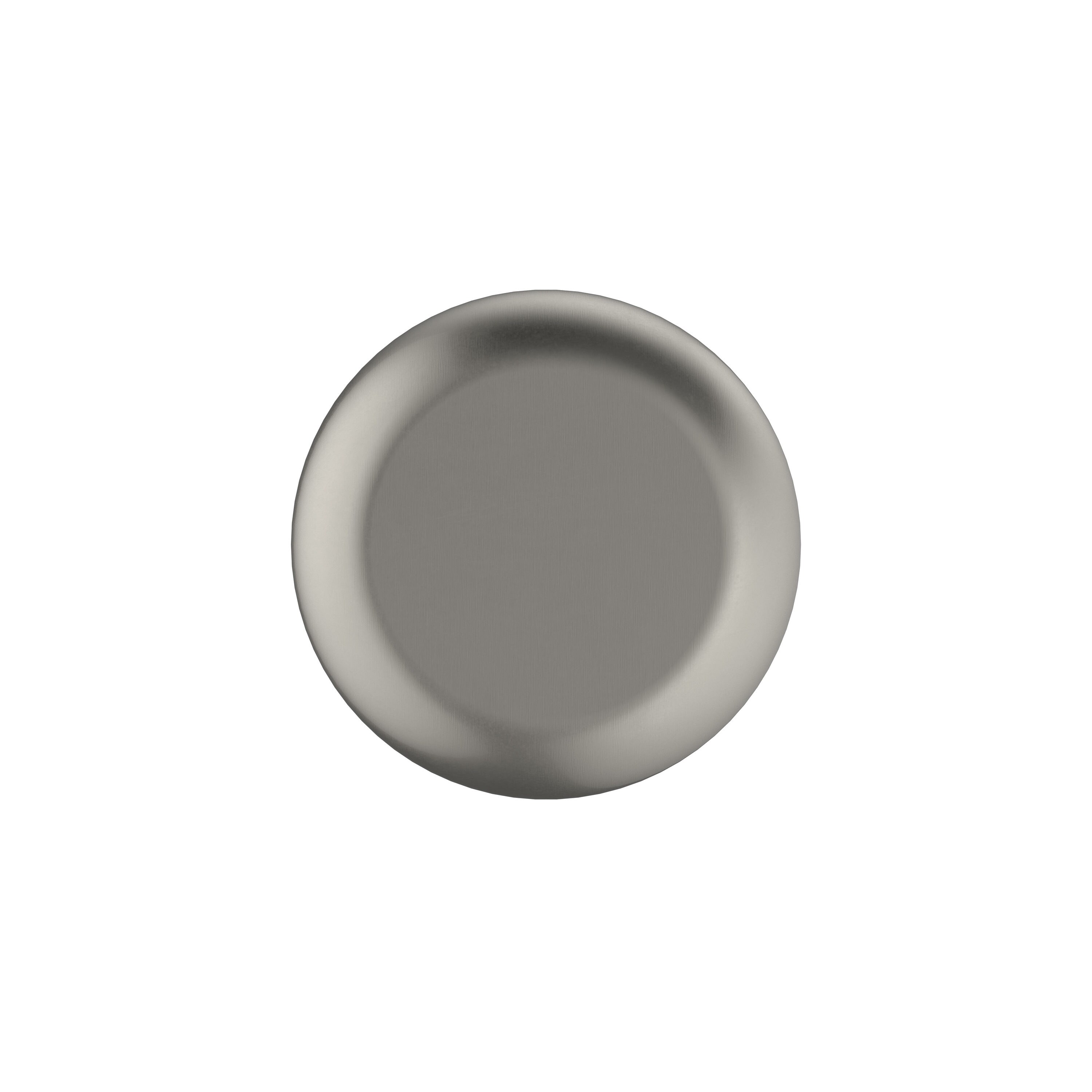 Brushed Nickel Round Cabinet Knob with Mounting Hardware