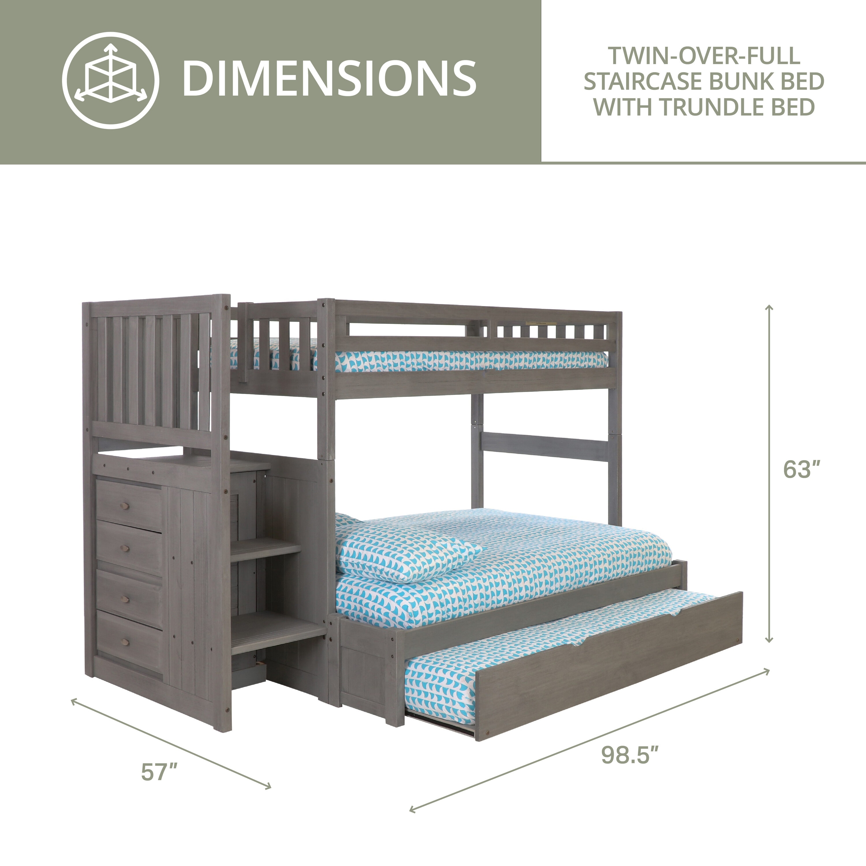 A Furniture Classics 83217TFTRU-22 Bunk-Beds - View #3