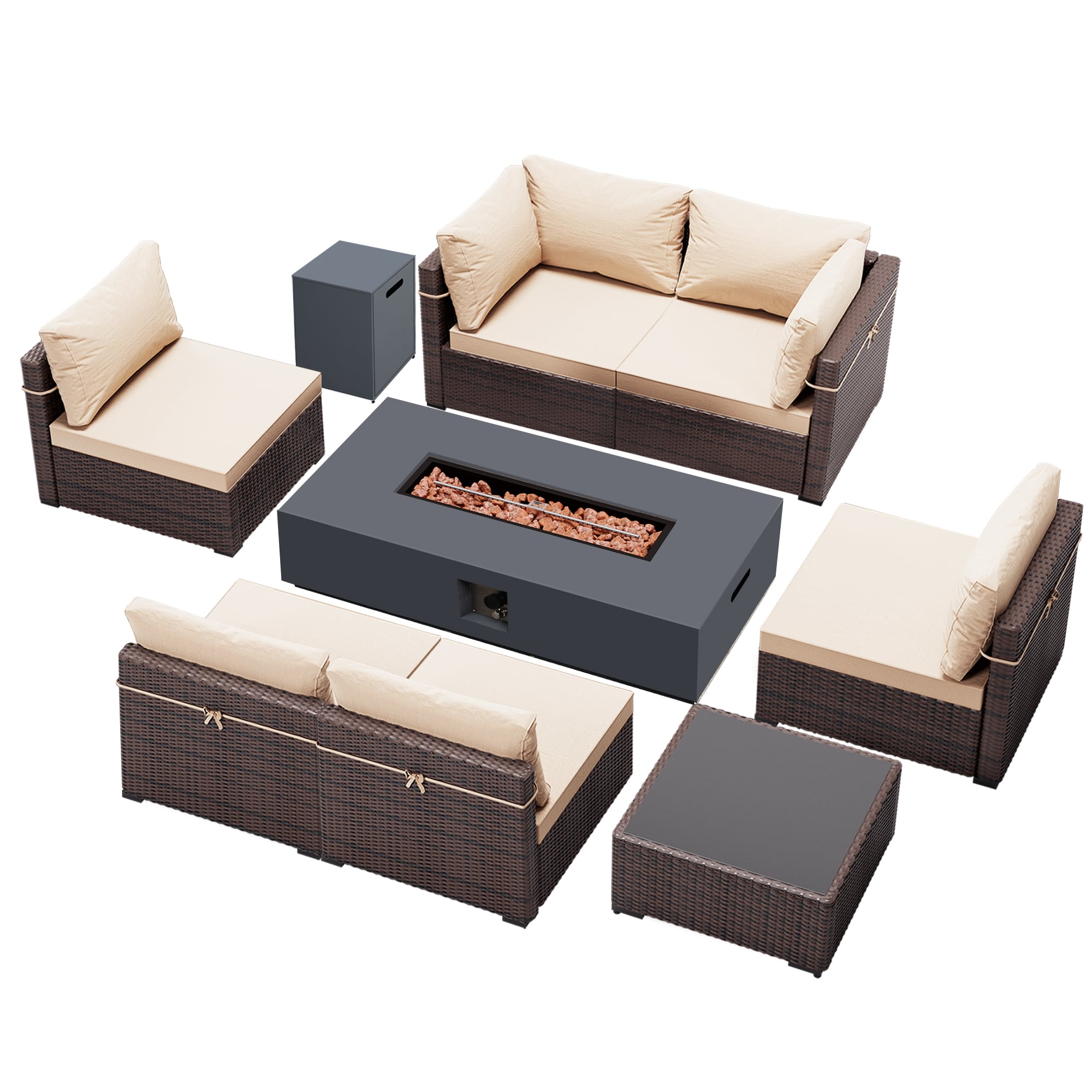 UPHA PL-2CZ-56TPDK-Z1 Patio-Conversation-Sets - View #2