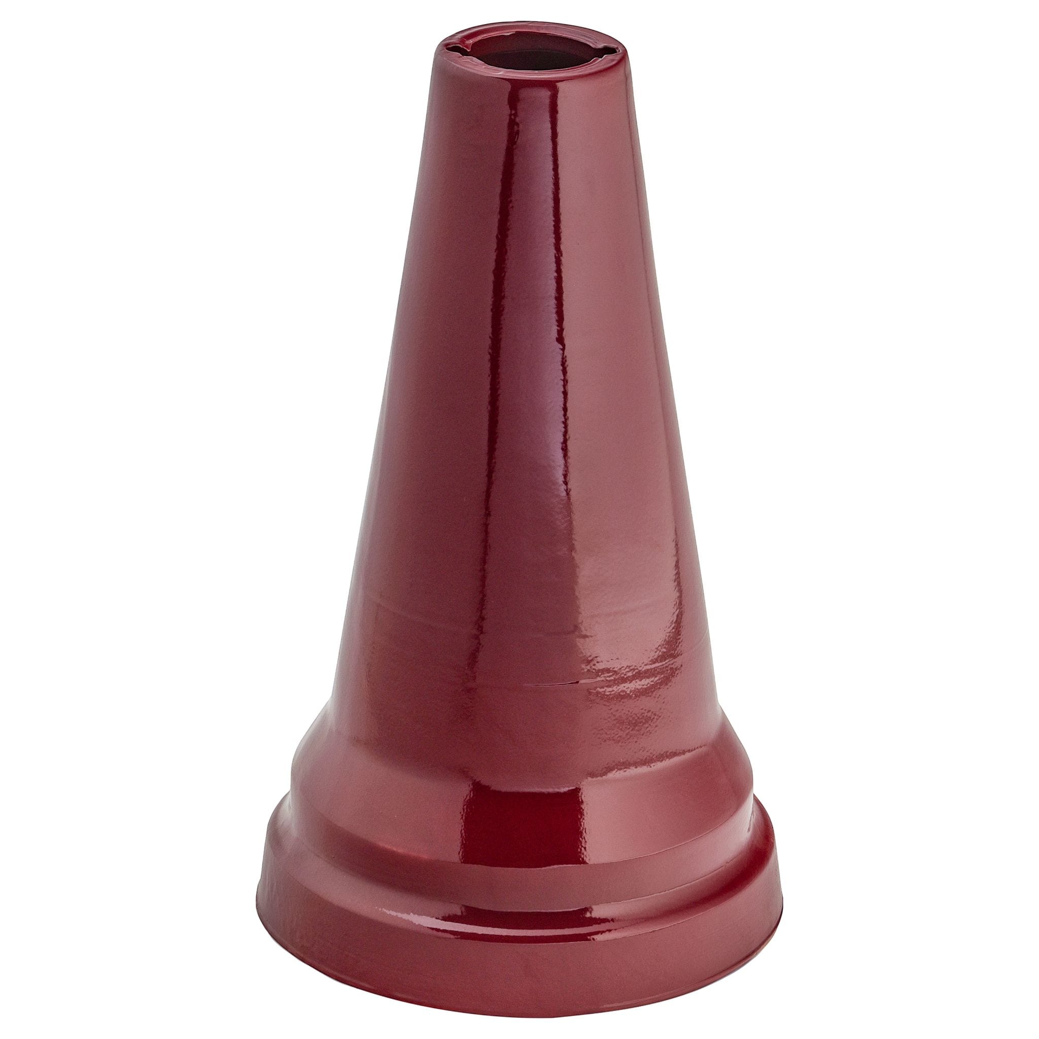 Burgundy Ceramic Clay Pedestal Bird Bath, 22"H x 17"D