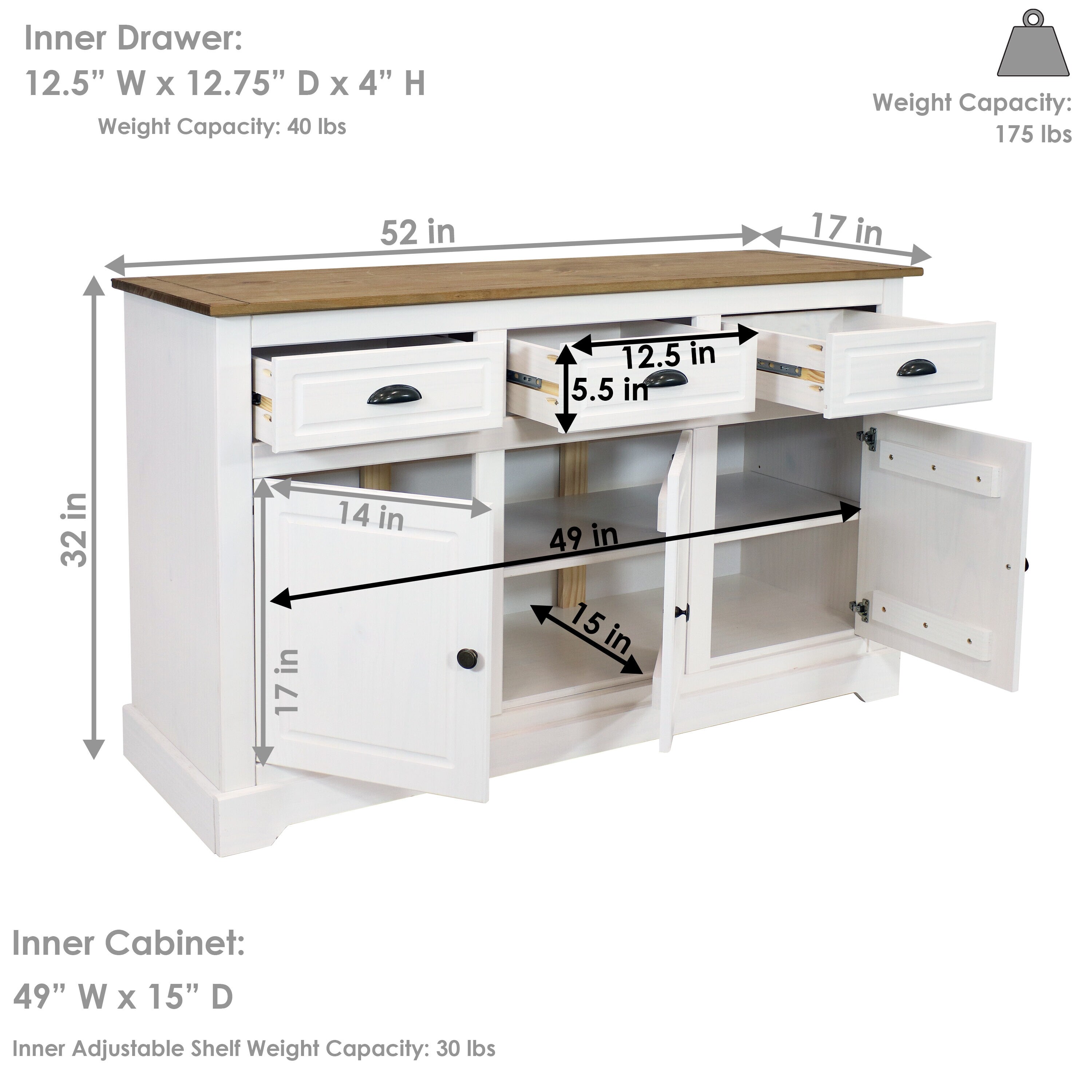 Sunnydaze Decor AGR-355 Dining-Kitchen-Storarge - View #7