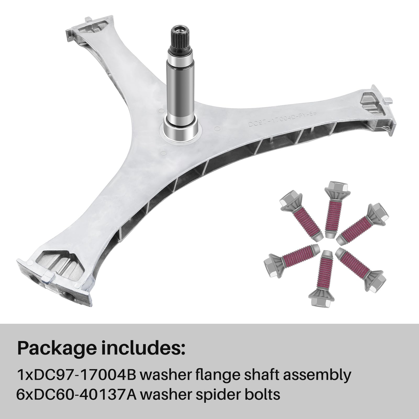 Afoxsos DC97-17004B Washer Flange Shaft Assembly with Six DC60-40137A ...