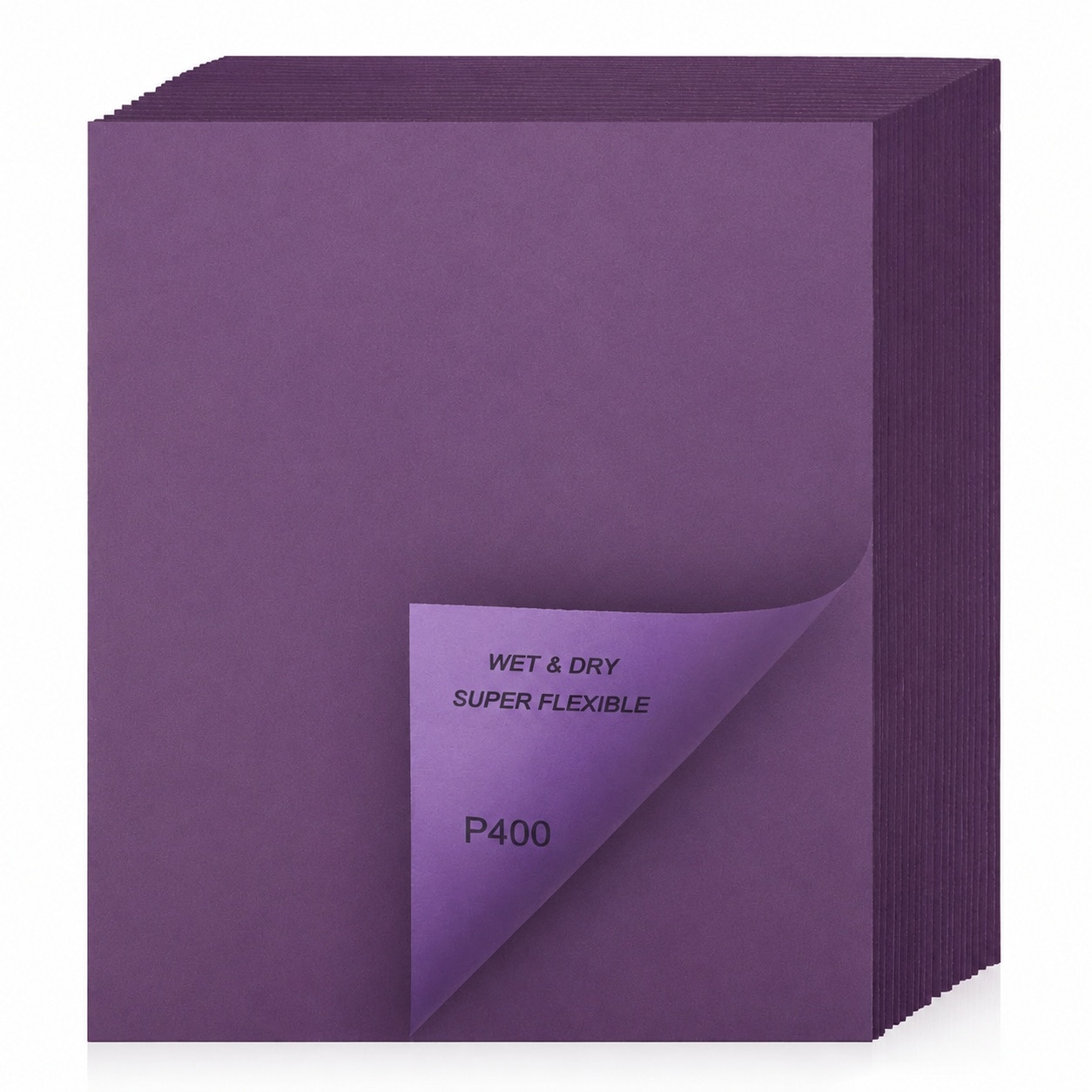 Afoxsos  Sandpaper 400 Grit 20 PCS Wet Dry Sanding Sheets Nine by Eleven Inch Purple Alumina Abrasive for Wood Metal Drywall Resin Automotive