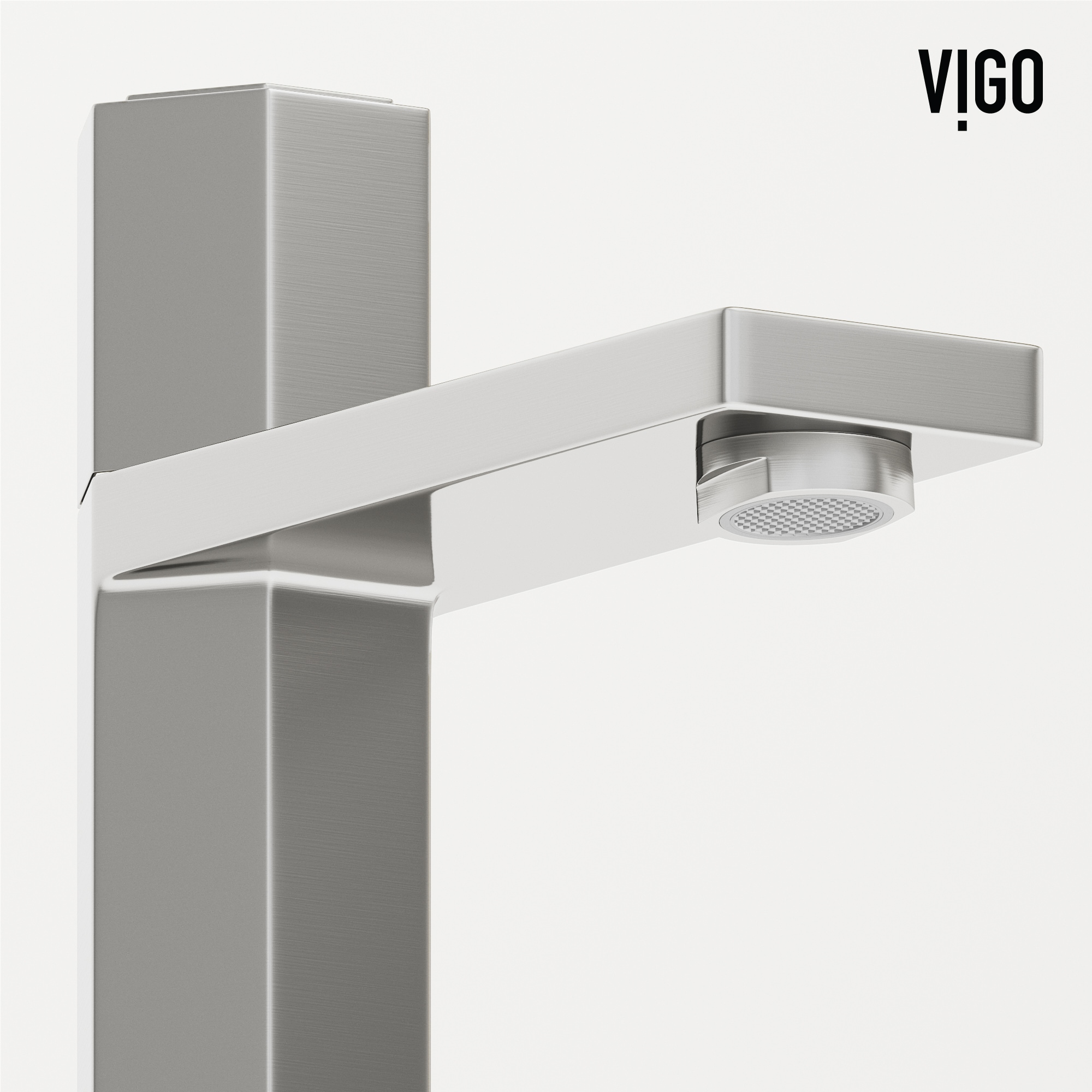 Nova Hexagonal Brushed Nickel Single-Hole Bathroom Faucet