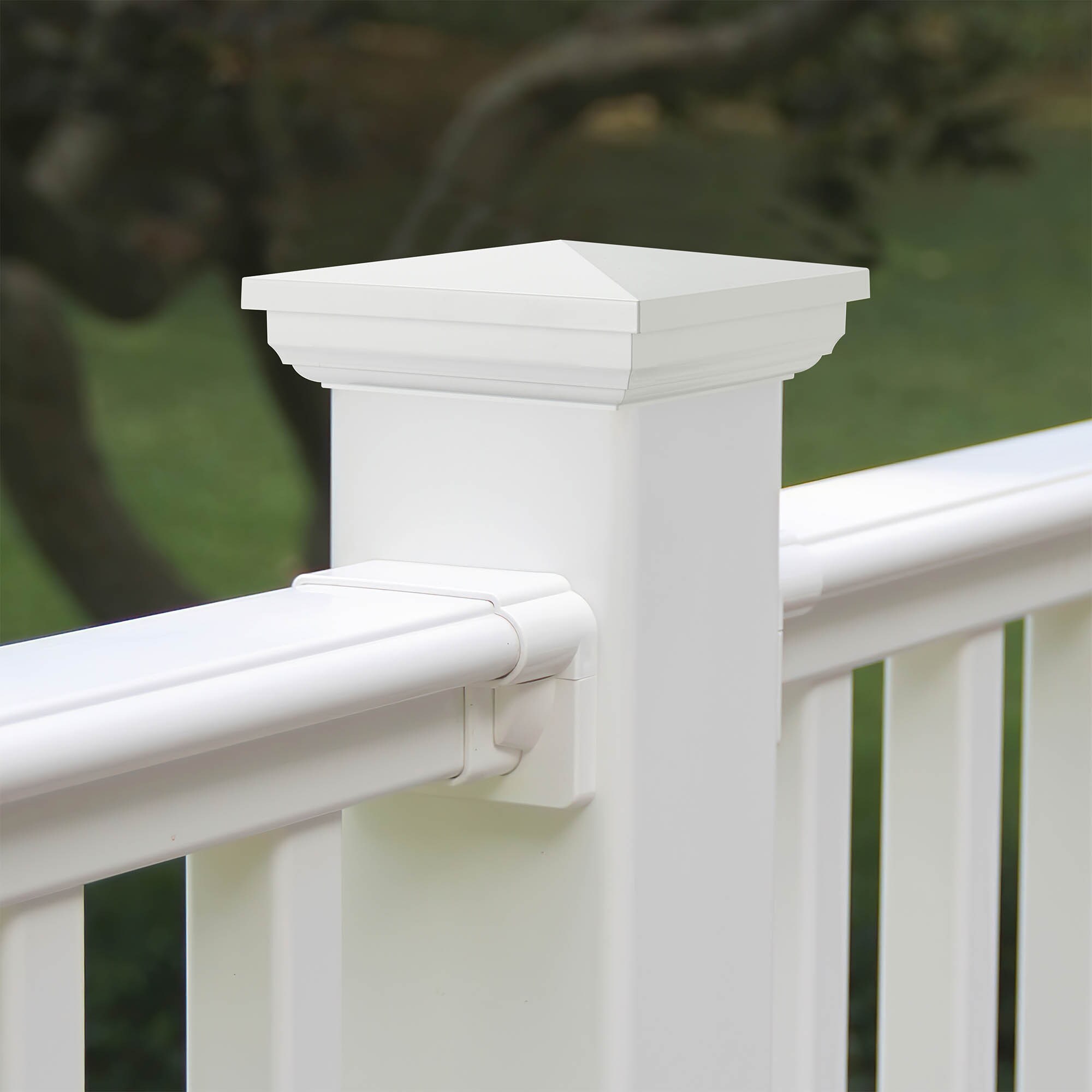 RELIABILT 5-in x 5-in White Plastic Deck Post Cap in the Deck Post Caps ...