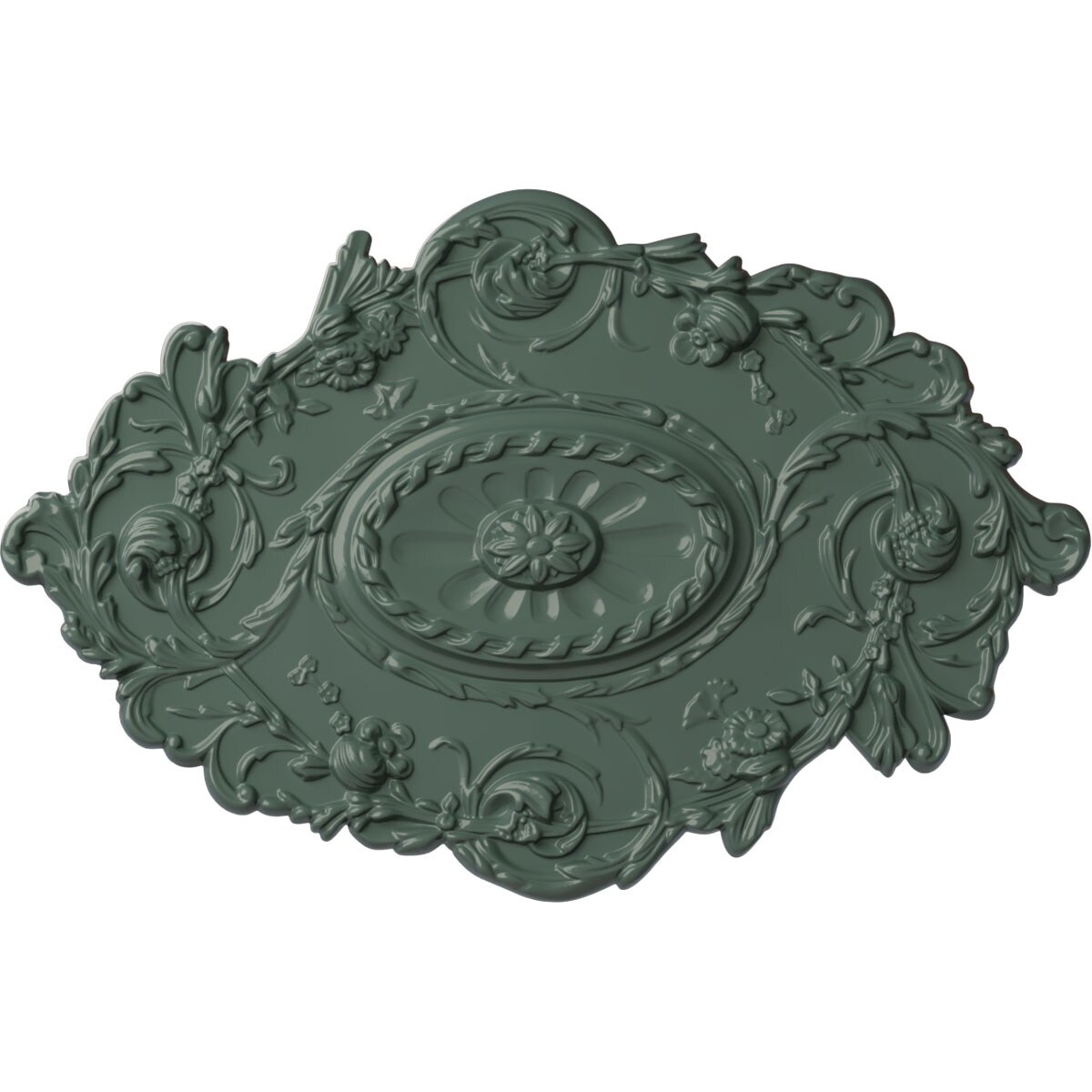Ekena Millwork CM30SGCBF Strasbourg 20-in W x 30.5-in L Painted Cloud Burst Polyurethane Whole Ceiling Medallion