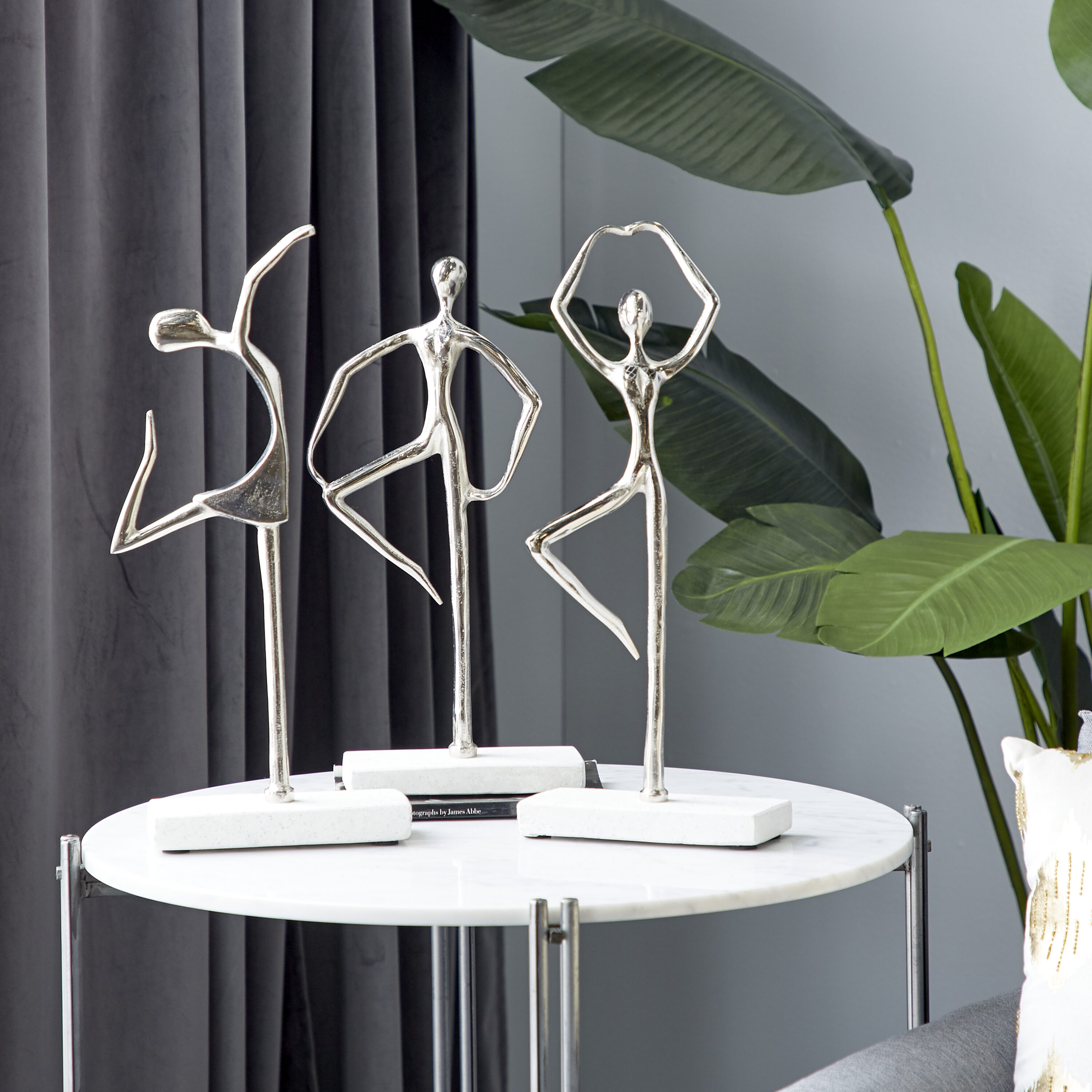 Grayson Lane 80778 3-Pack Silver Aluminum Modern Sculpture