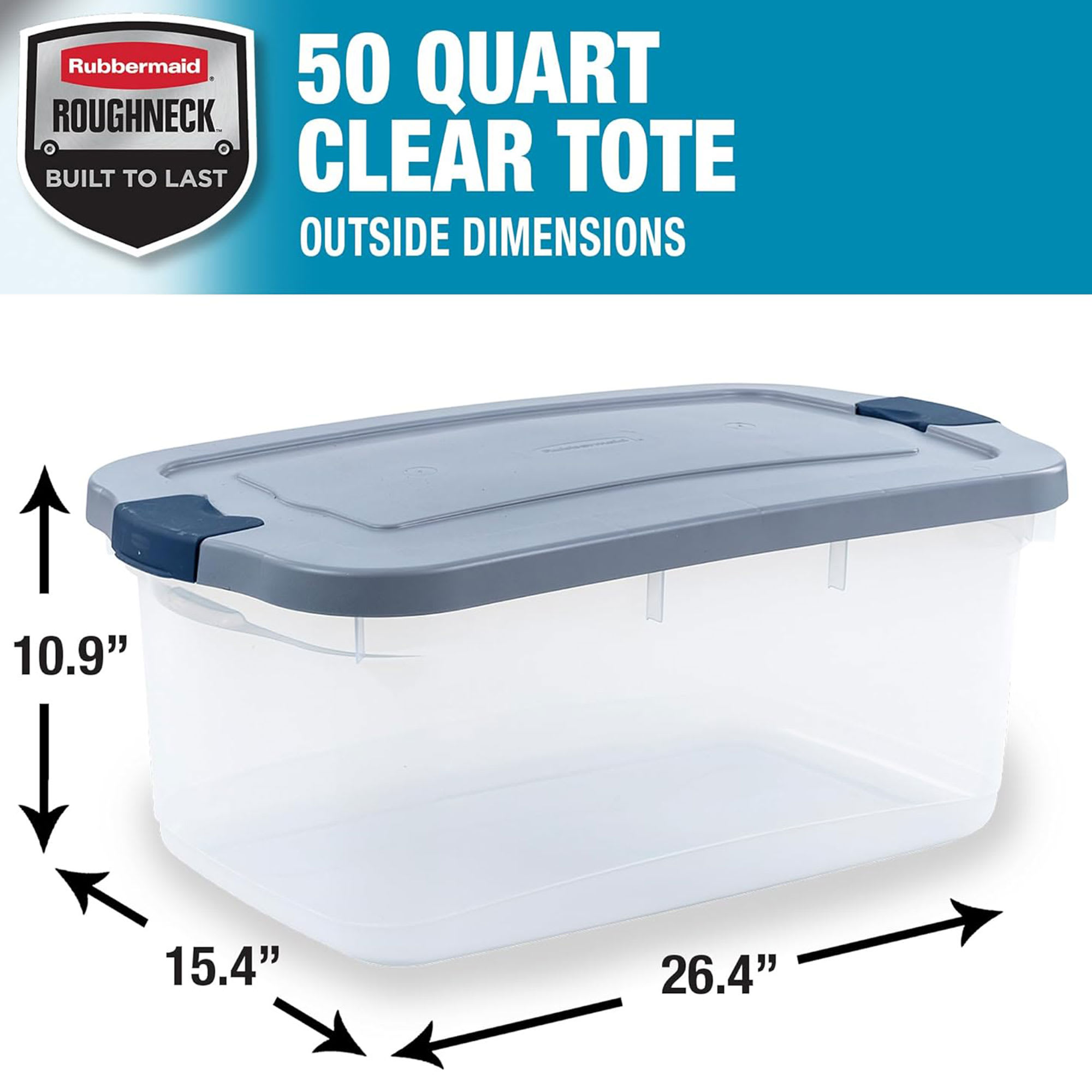Rubbermaid 411887 Plastic-Storage-Totes - View #2