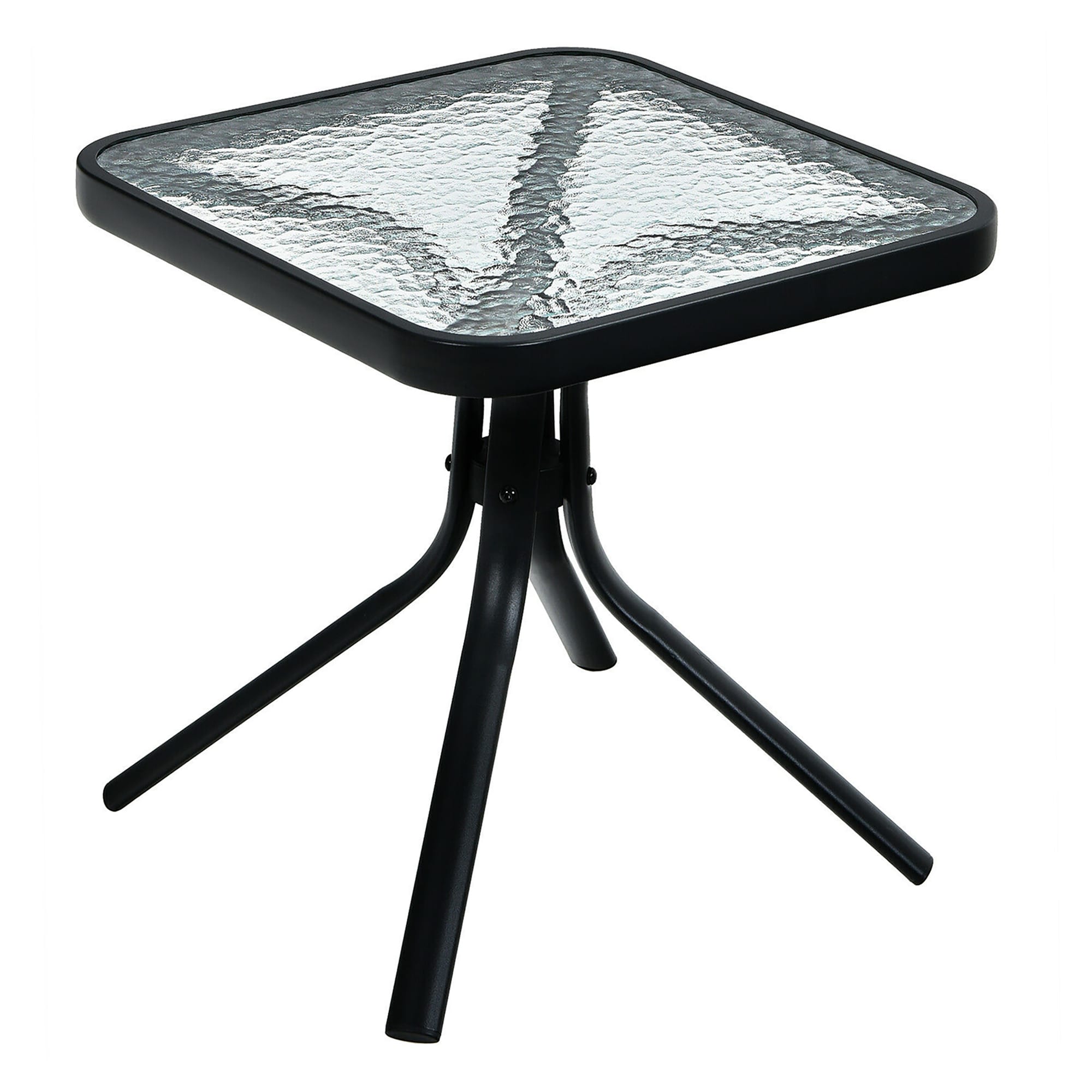 WELLFOR TDJ10077 Square Outdoor Bistro 18-in W x 18-in L