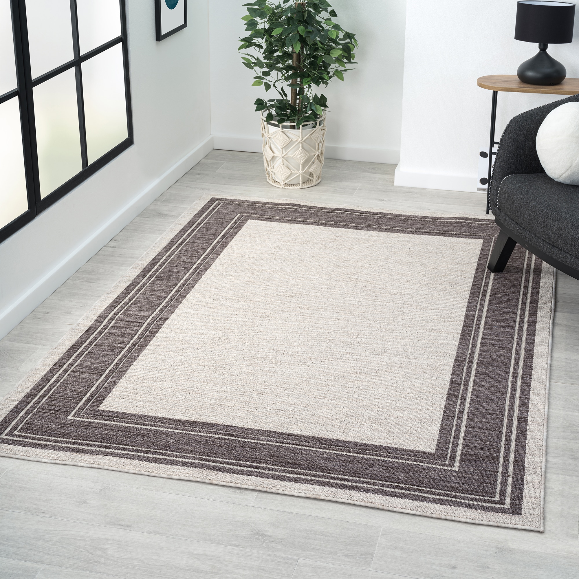 Quentisha Abstract Power Loom Polypropylene Area Rug in Gray 17 Stories Rug Size: Rectangle 2'8 x 4'11