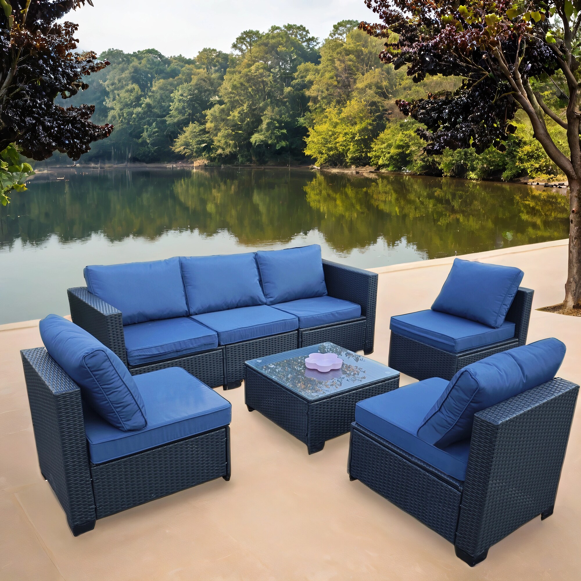 SINOFURN SYA010491GY Patio-Sofas-Daybeds - View #3