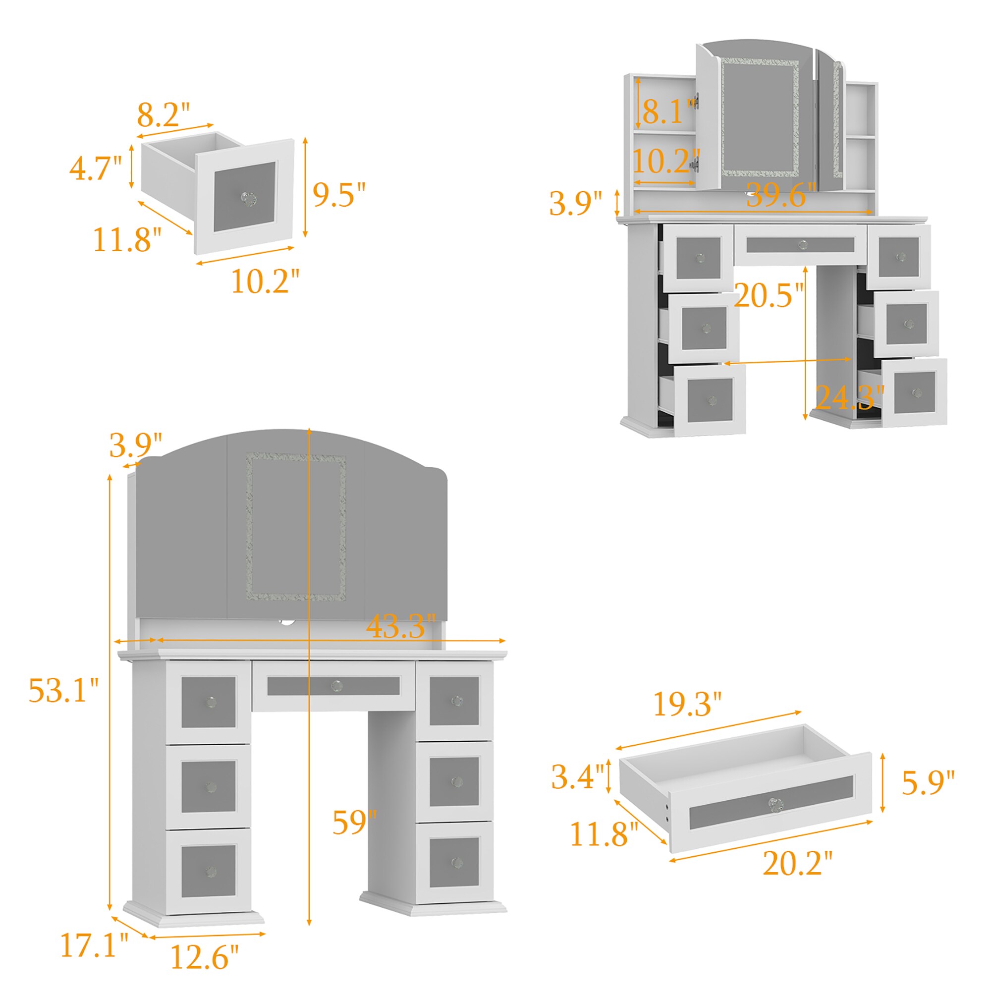 FUFU&GAGA KF210215-03 Bedroom-Vanities - View #12
