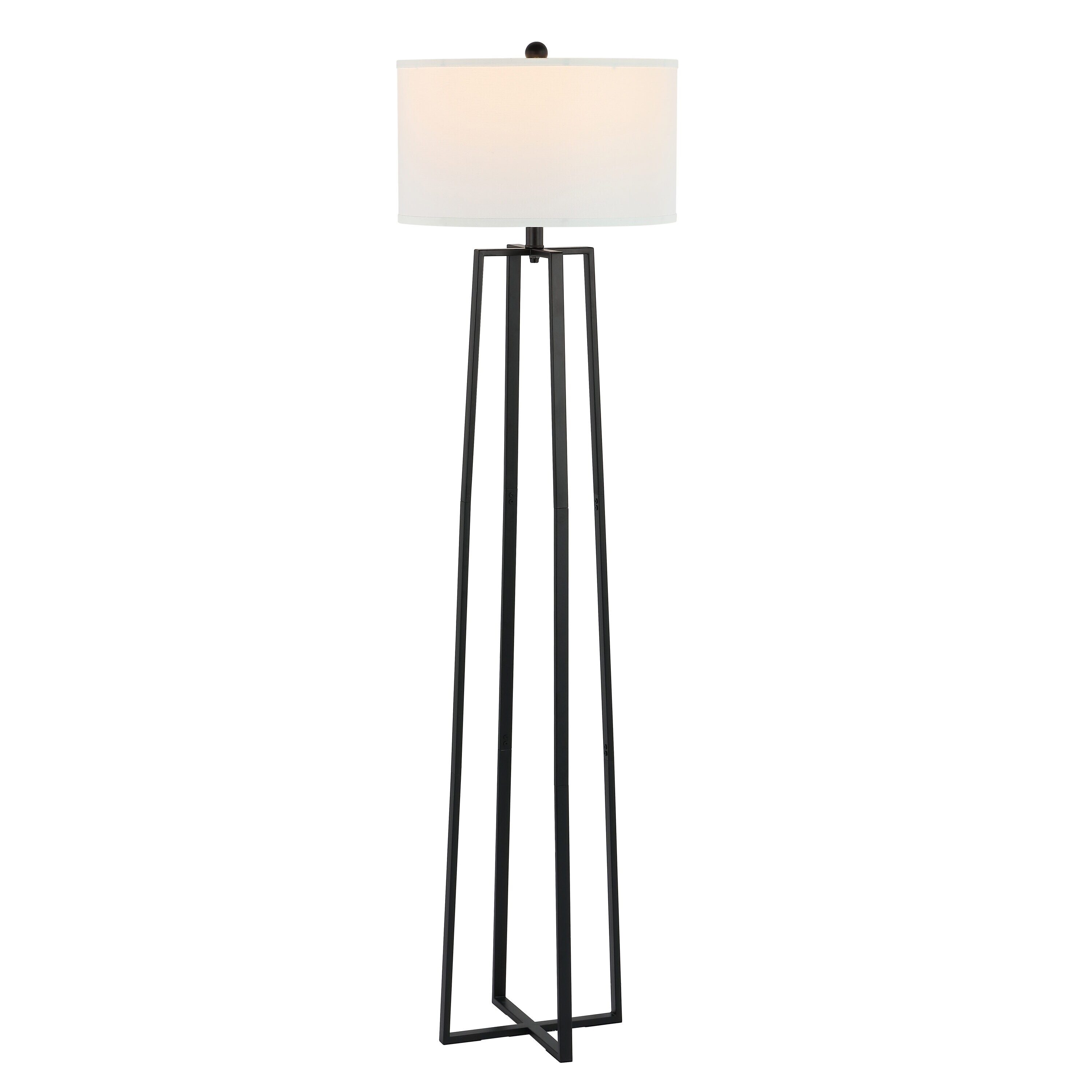 Kairi 60" Black and Bronze Minimalist Floor Lamp