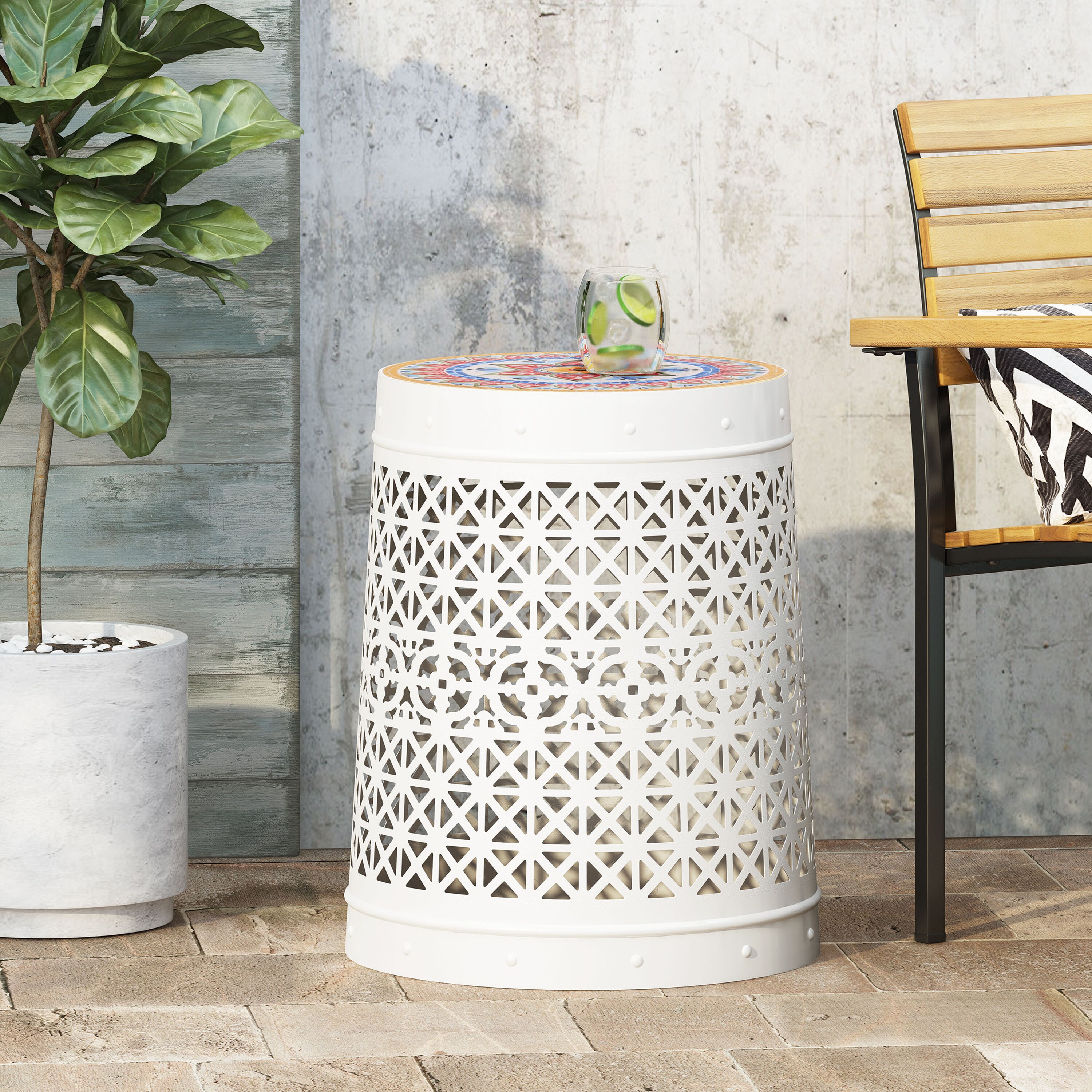 AHIOU HOME ZAAHG-70510.00WHIGS Garden-Stools - View #2