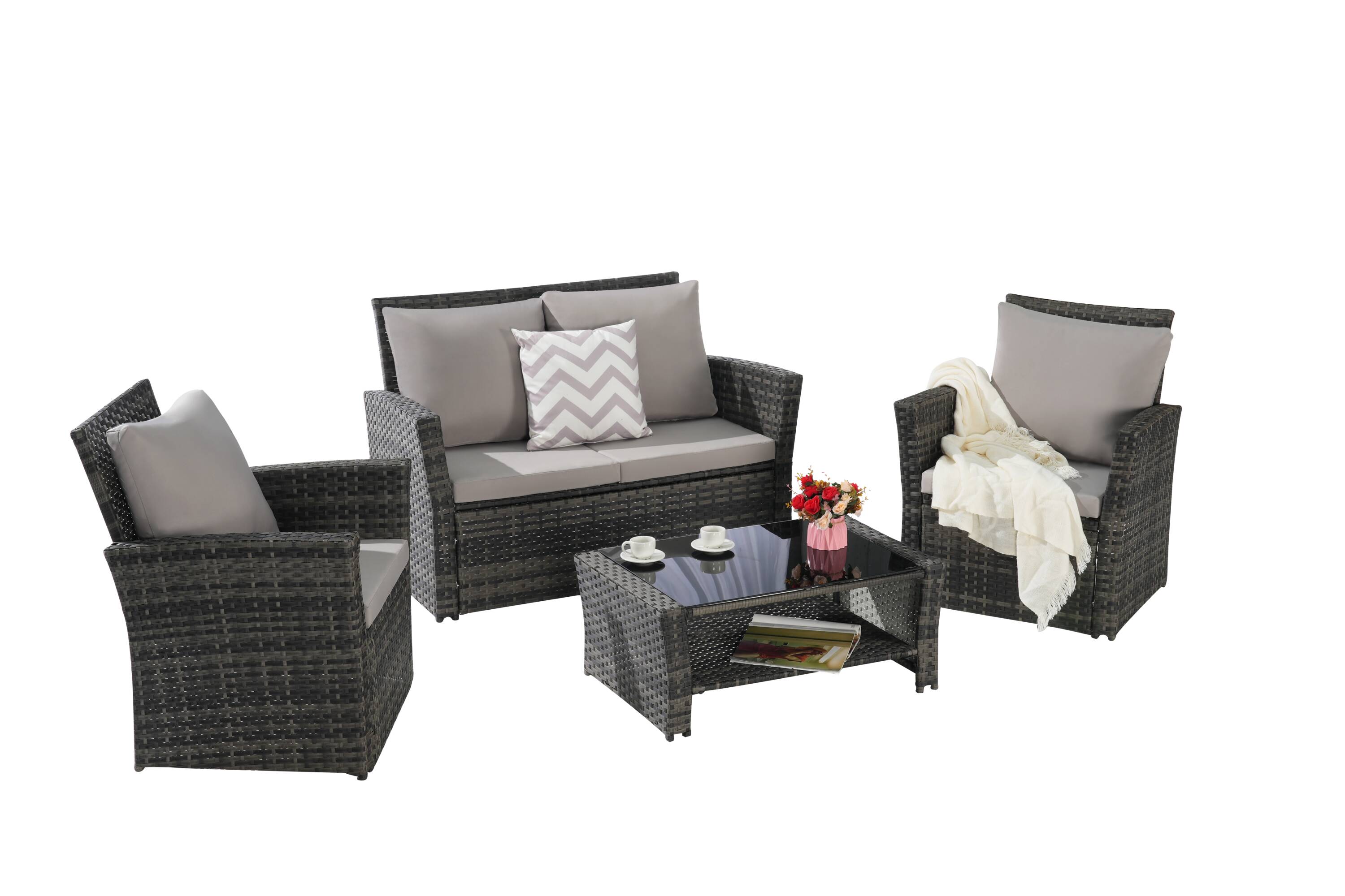 SANSTAR LRS-857GY Patio-Conversation-Sets - View #4