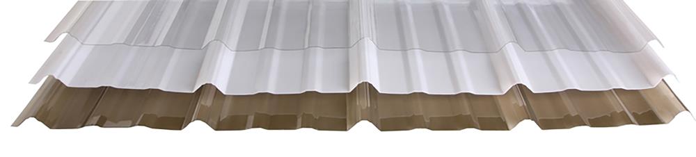 Corrugated Polycarbonate Roofing Sheet - Clear - 0.047 x 48 x 96