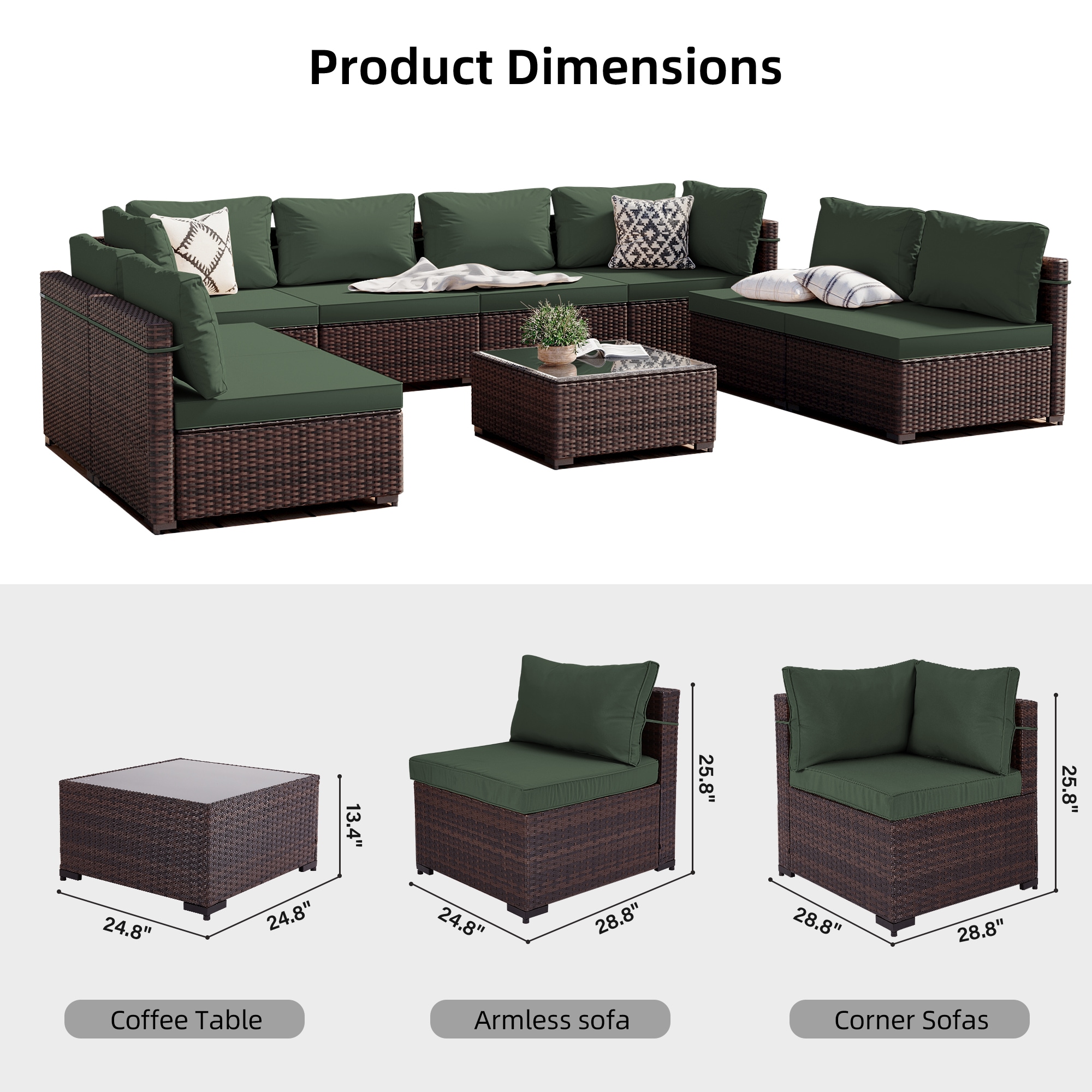Patio Watcher RT-OD9-B-BEIGE Patio-Conversation-Sets - View #4