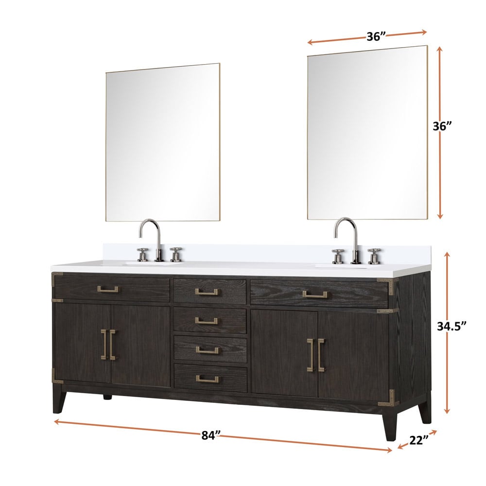 Lexora LVW84DK211 Bath-Vanity-Combo - View #6