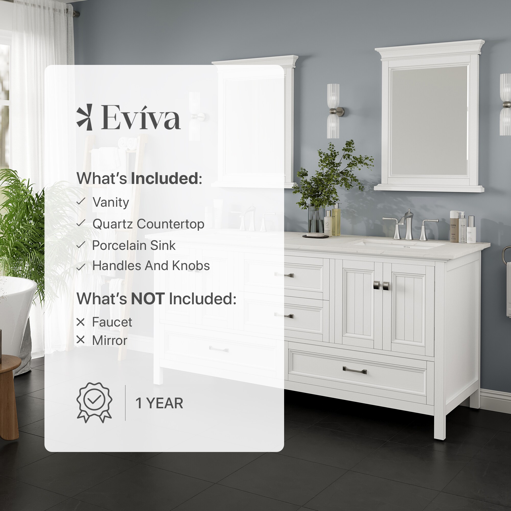 Eviva EVVN612-72WH Bath-Vanity-Combo - View #7