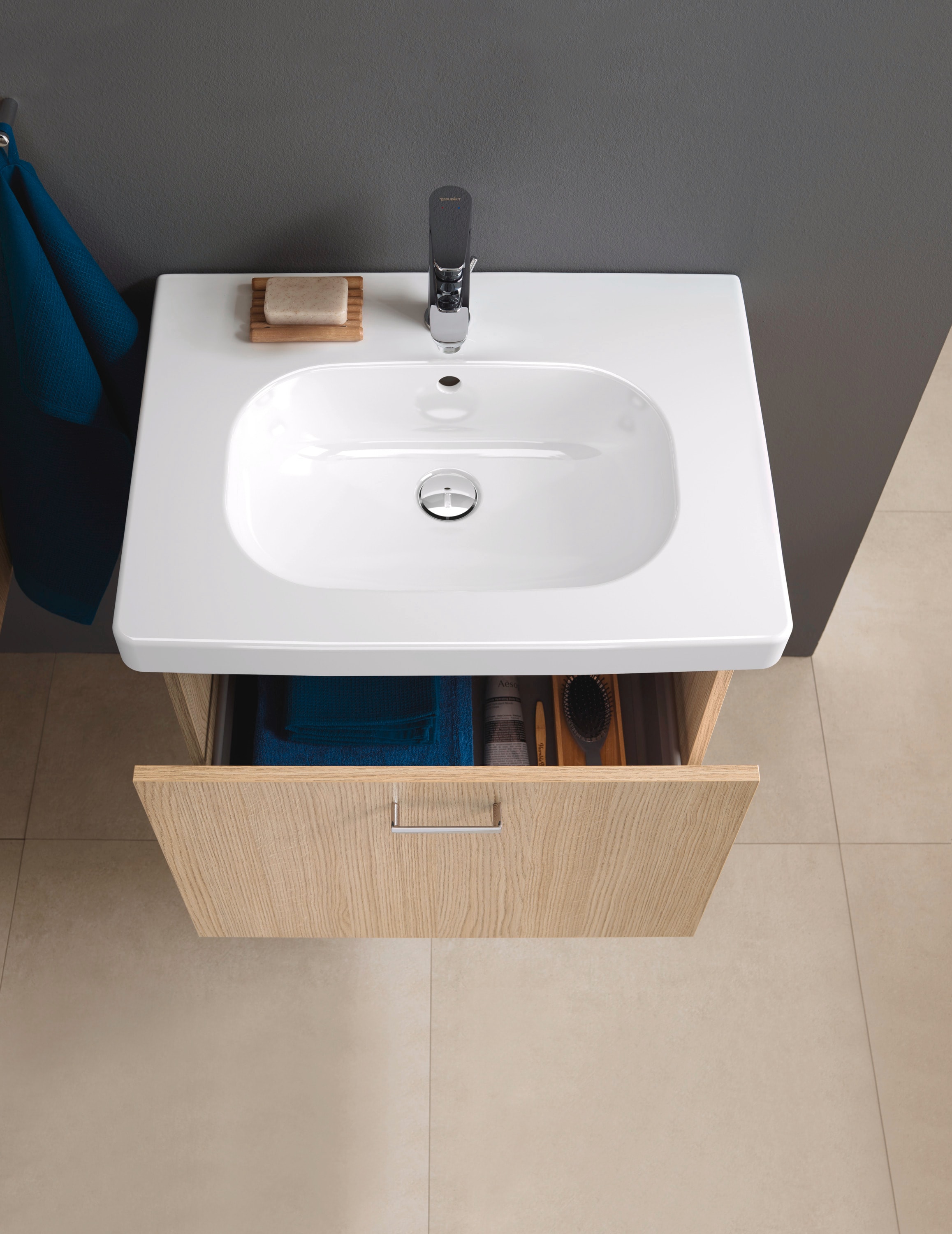 Duravit B.1 Series Chrome Single Hole 1-Handle WaterSense Bathroom Sink ...