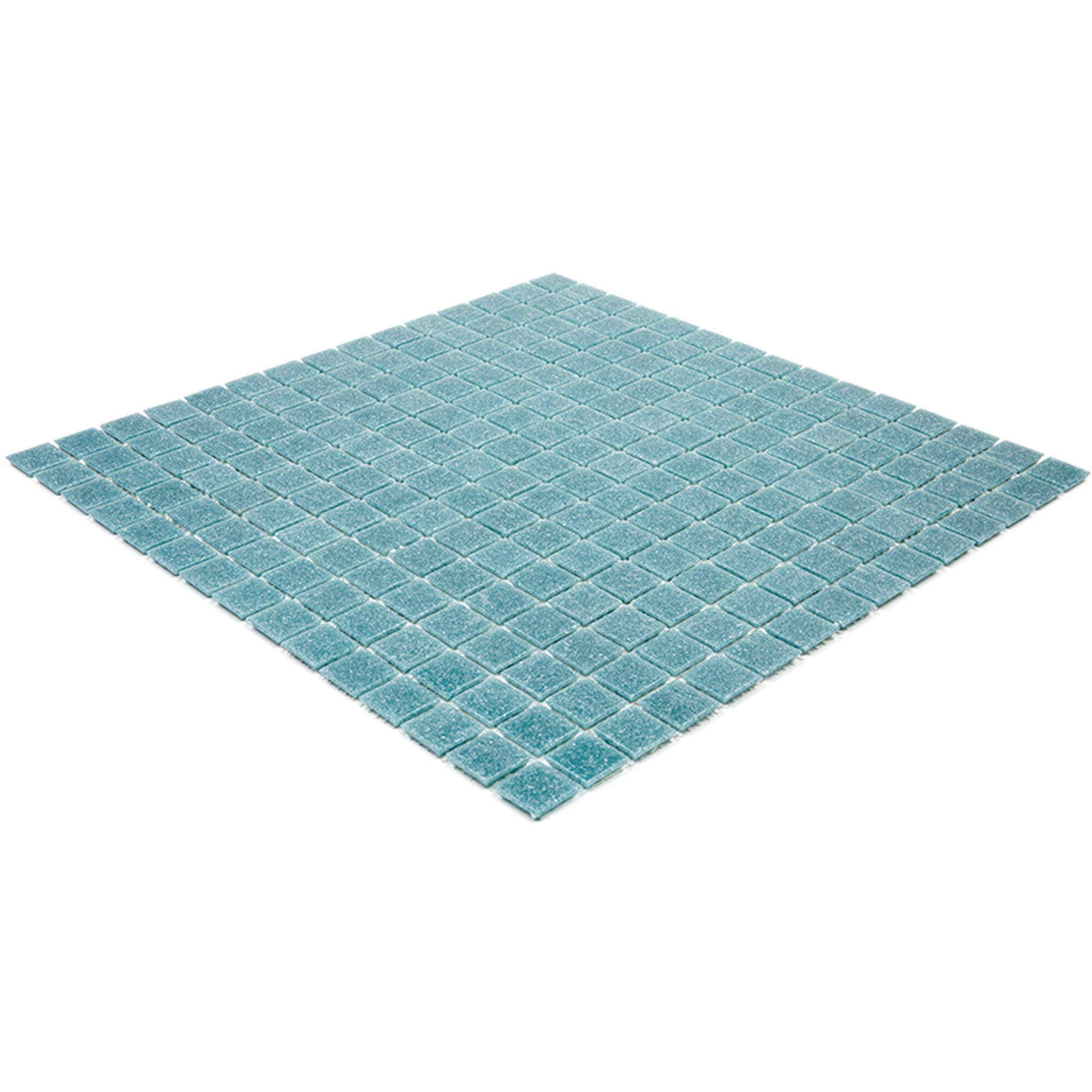 Dune 12" x 12" Glossy Blue-Green Glass Mosaic Tile