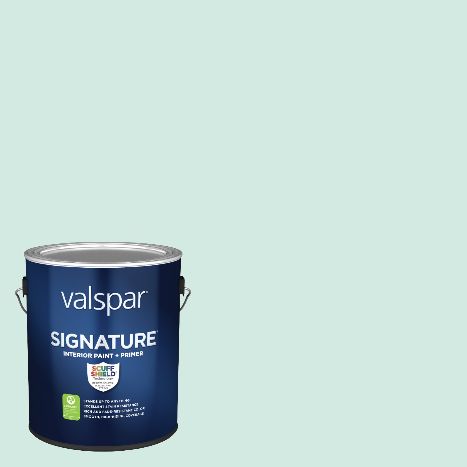 Valspar Signature Satin Mint Whisper 5008-7a Latex Interior Paint + Primer  (1-Gallon) in the Interior Paint department at