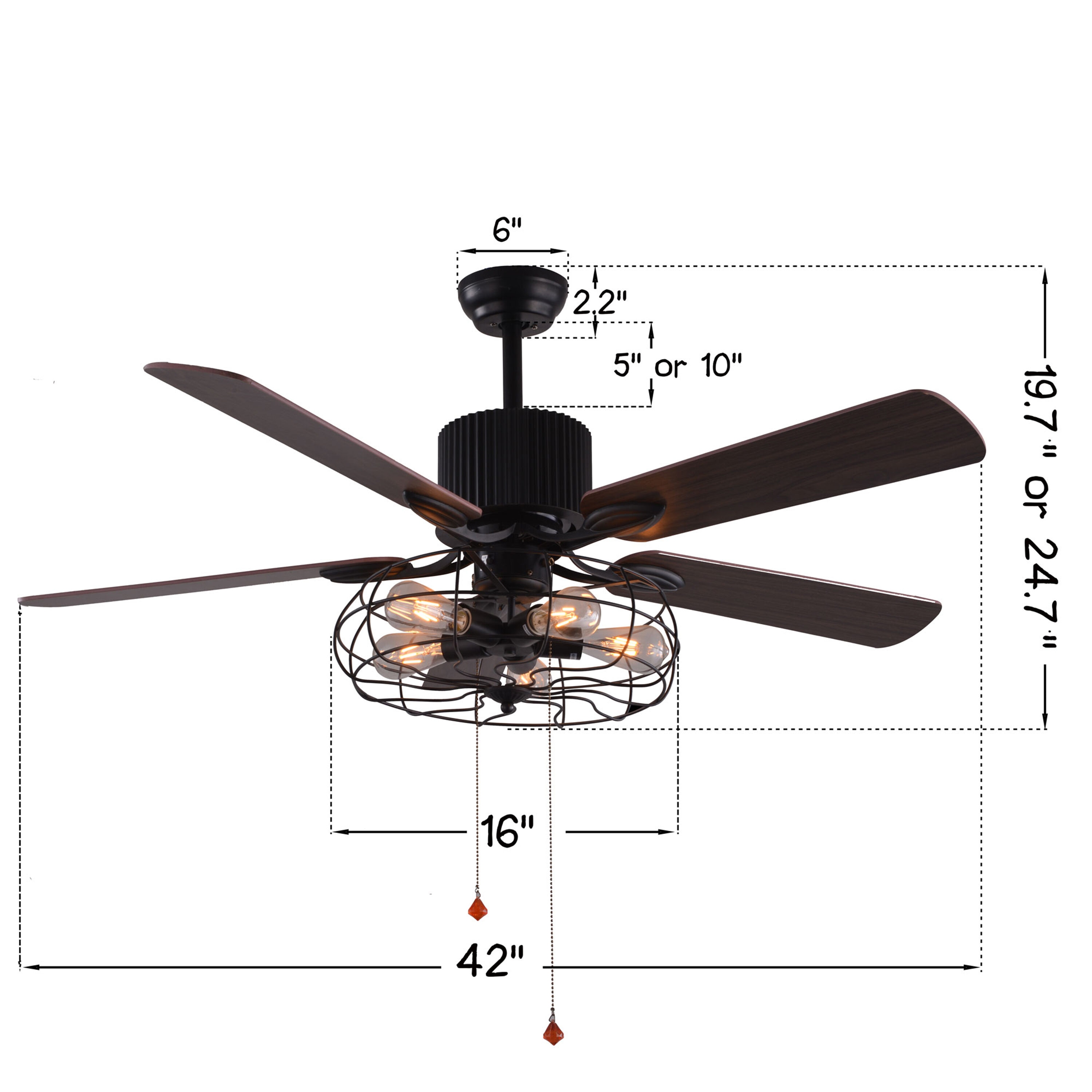 Oaks Decor BD2011-42 Ceiling-Fans - View #6