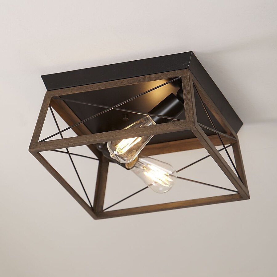 Progress Lighting Residence 12-in W Antique Bronze Outdoor Flush Mount Light Progress Lighting Residence 12-in W Antique Bronze Outdoor Flush Mount Light