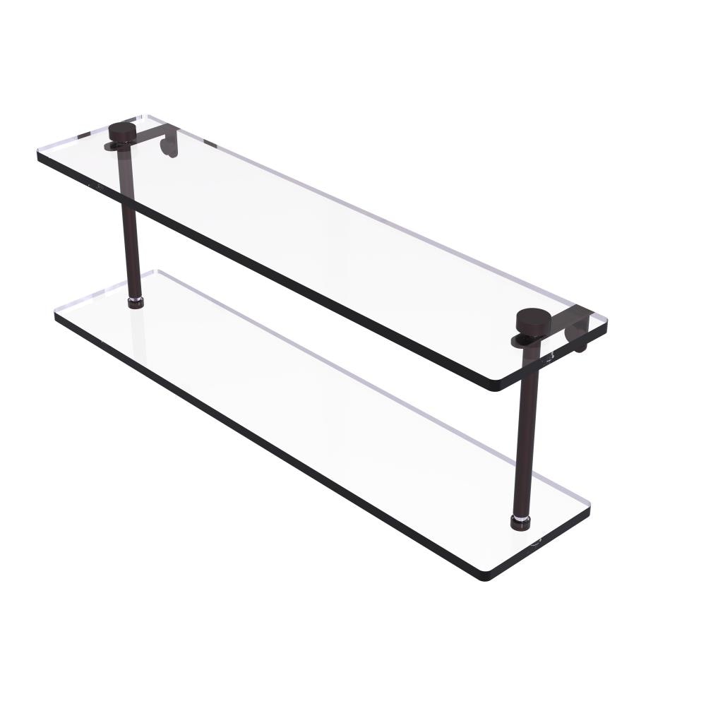 Allied Brass NS-2/22-ABZ Antique Bronze 2 -Tier Wall mount Bathroom Shelf ( 22-in x 8-in x 5-in )