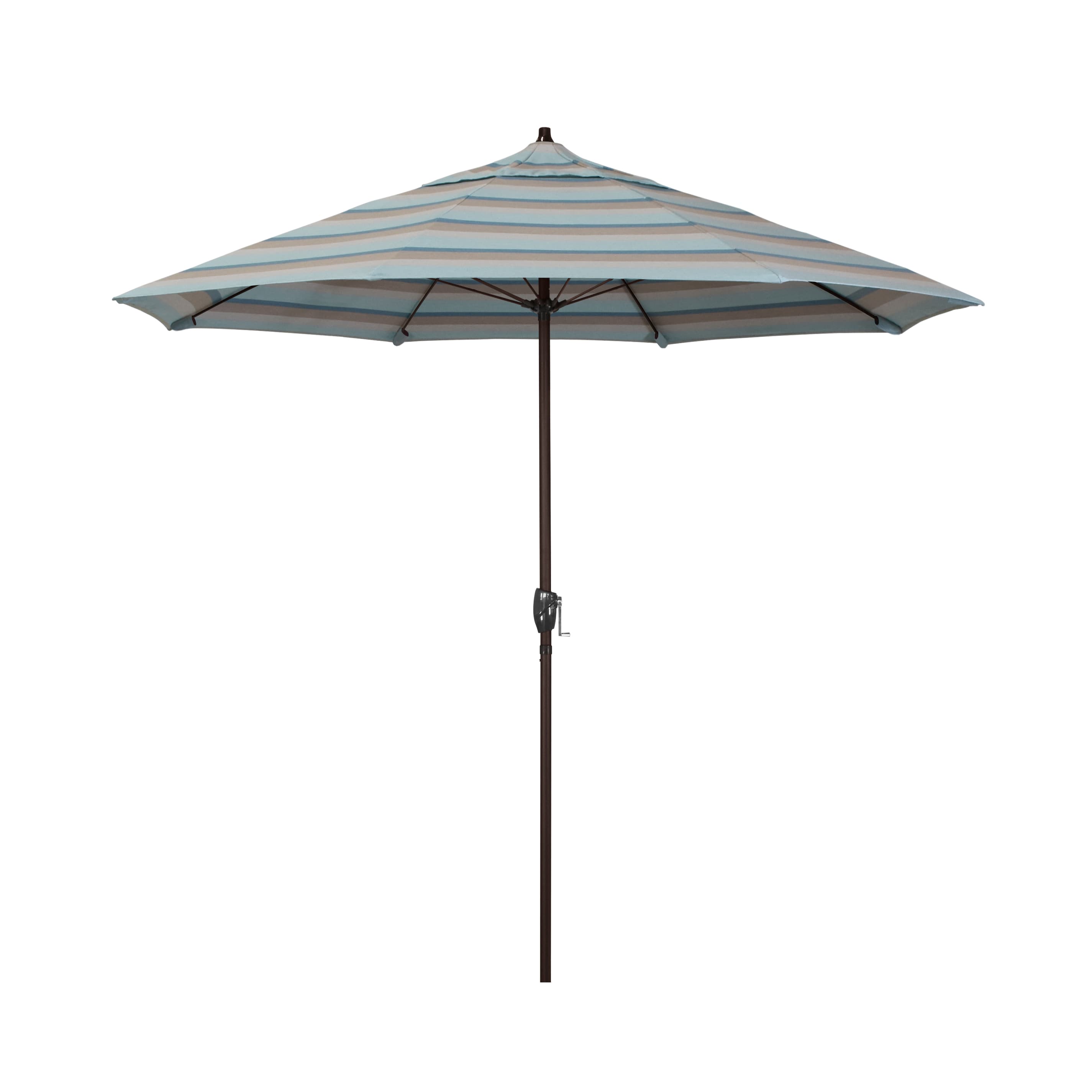 California Umbrella ATAF758117-58039 7.5-ft Aluminum Brown Market Patio Umbrella